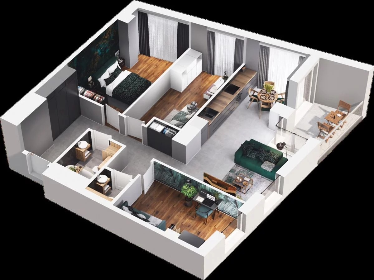 4 pokoje, mieszkanie 85,35 m², piętro 9, oferta nr CP/R7/91, Centralpark, Gdańsk, Piecki-Migowo, Morena, ul. Franciszka Rakoczego