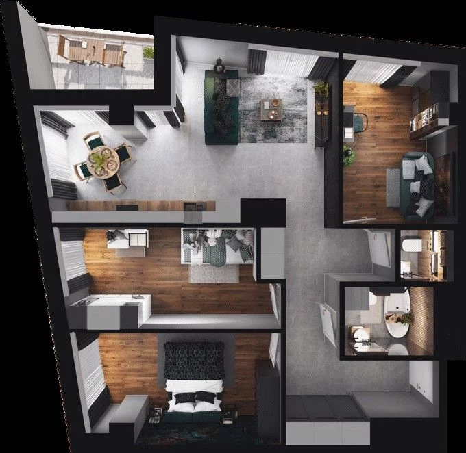 4 pokoje, mieszkanie 85,35 m², piętro 9, oferta nr CP/R7/91, Centralpark, Gdańsk, Piecki-Migowo, Morena, ul. Franciszka Rakoczego