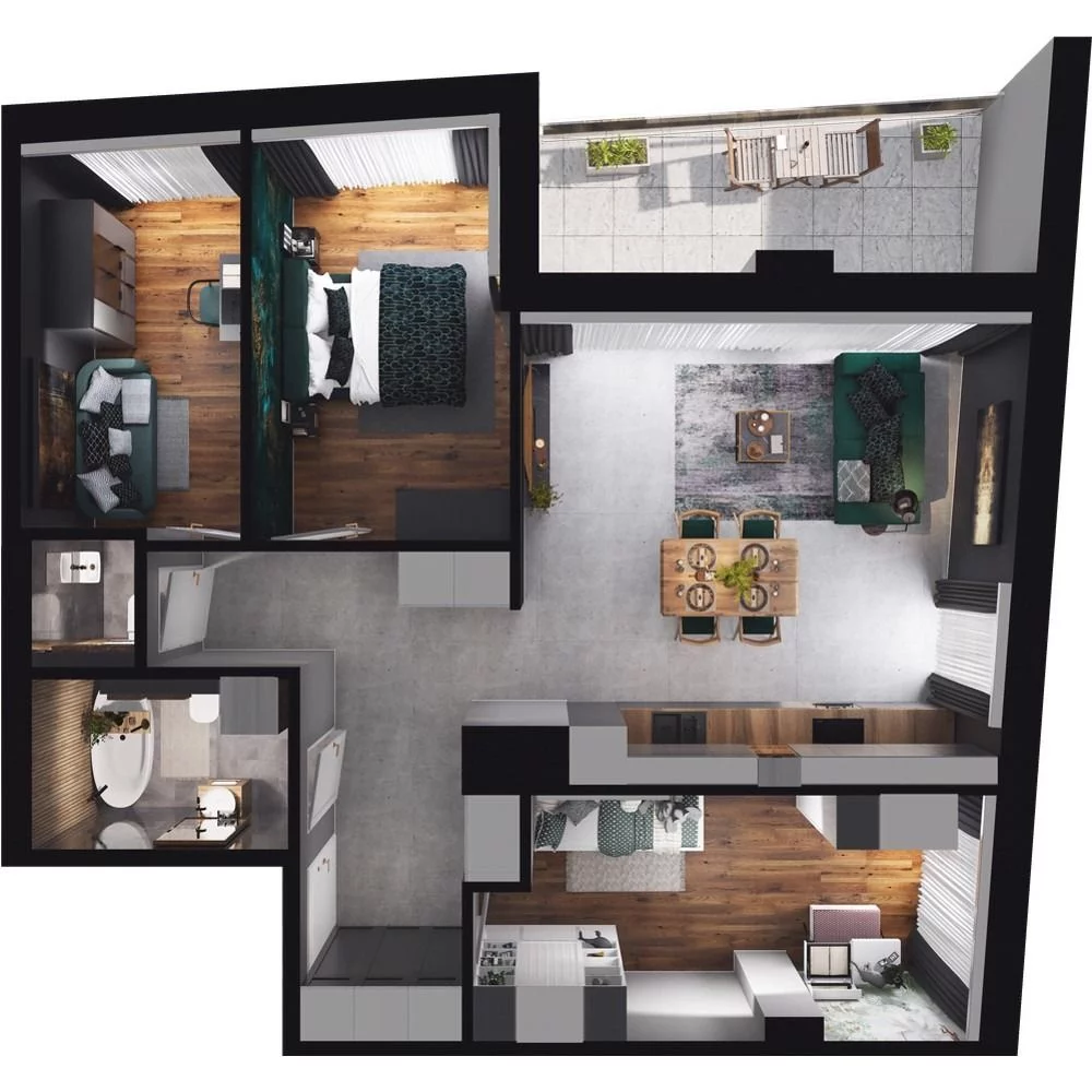4 pokoje, mieszkanie 79,42 m², piętro 8, oferta nr CP/R7/83, Centralpark, Gdańsk, Piecki-Migowo, Morena, ul. Franciszka Rakoczego