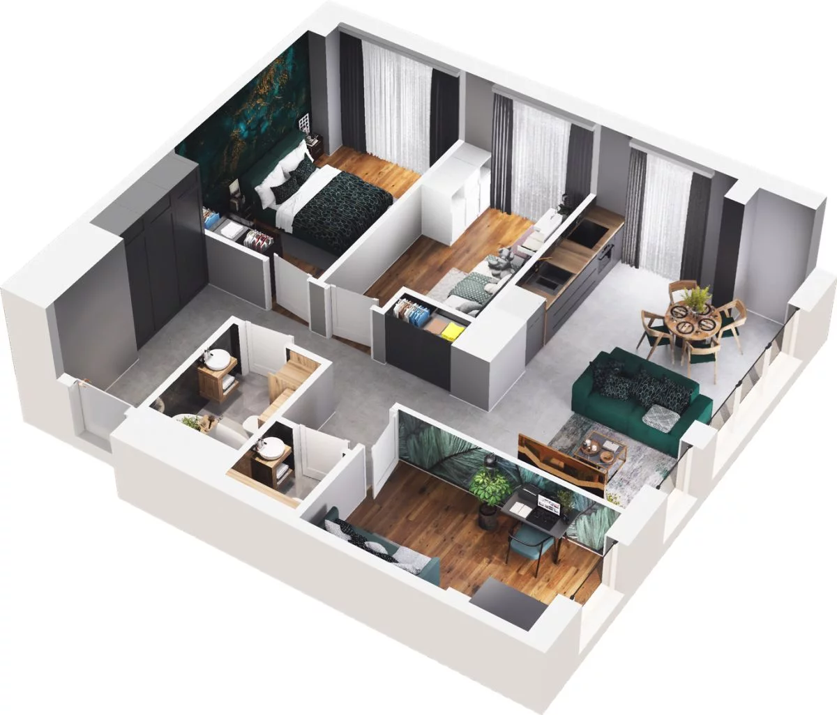 4 pokoje, mieszkanie 74,19 m², piętro 16, oferta nr CP/R7/161, Centralpark, Gdańsk, Piecki-Migowo, Morena, ul. Franciszka Rakoczego