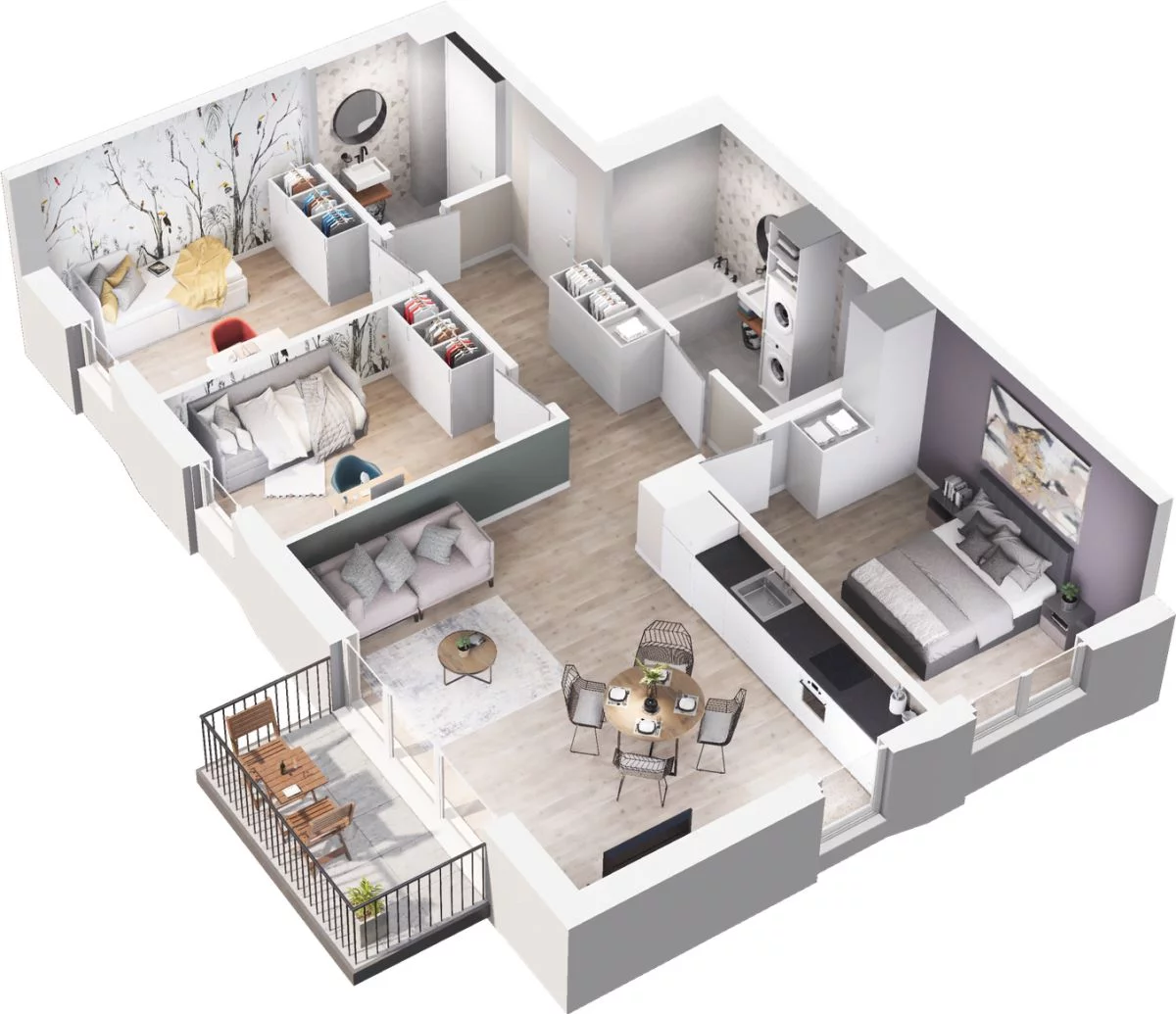 4 pokoje, mieszkanie 78,41 m², piętro 1, oferta nr W/2/12, Welocity Wiczlino, Gdynia, Chwarzno-Wiczlino, ul. Jana Kazimierza