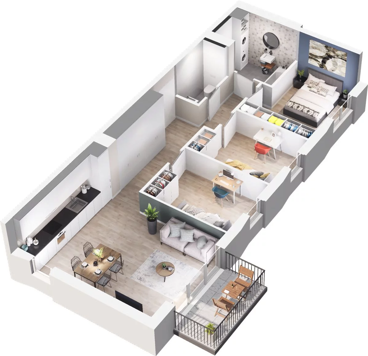 4 pokoje, mieszkanie 78,63 m², piętro 2, oferta nr W/2/21, Welocity Wiczlino, Gdynia, Chwarzno-Wiczlino, ul. Jana Kazimierza