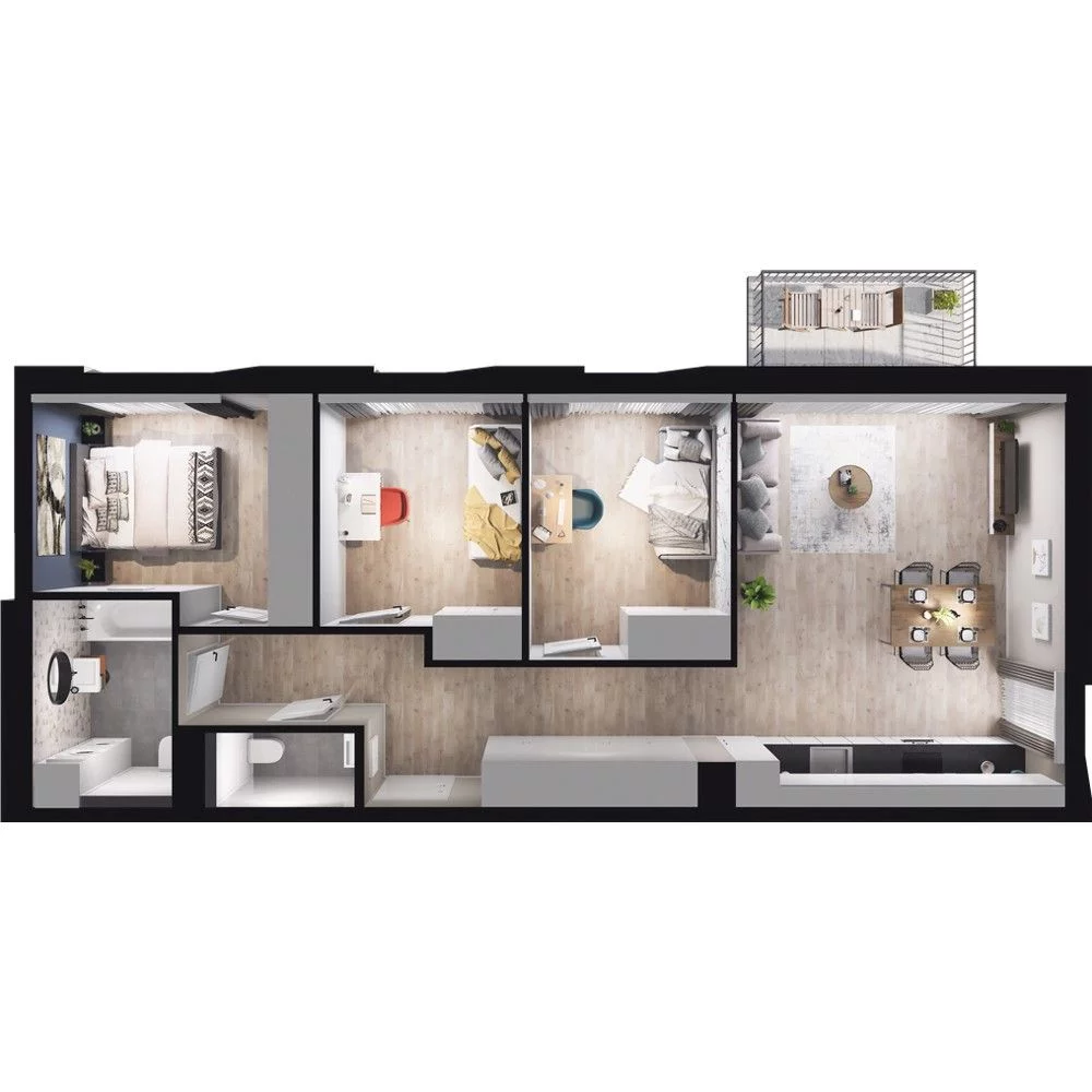 4 pokoje, mieszkanie 78,63 m², piętro 2, oferta nr W/2/21, Welocity Wiczlino, Gdynia, Chwarzno-Wiczlino, ul. Jana Kazimierza