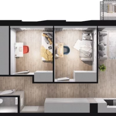 4 pokoje, mieszkanie 78,63 m², piętro 2, oferta nr W/2/21, Welocity Wiczlino, Gdynia, Chwarzno-Wiczlino, ul. Jana Kazimierza