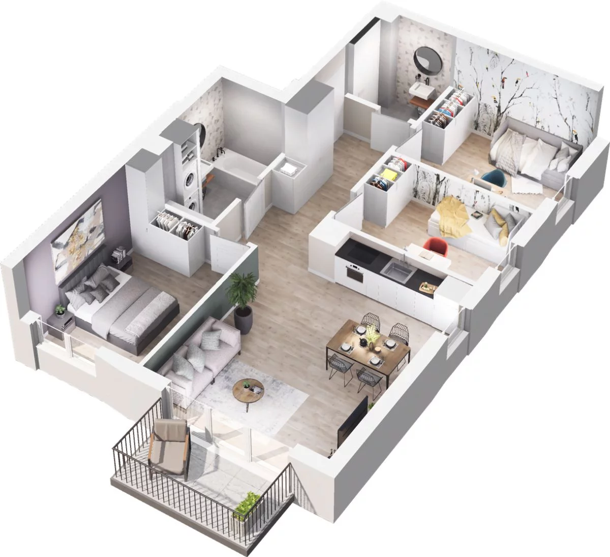 4 pokoje, mieszkanie 75,07 m², piętro 2, oferta nr W/1/15, Welocity Wiczlino, Gdynia, Chwarzno-Wiczlino, ul. Jana Kazimierza