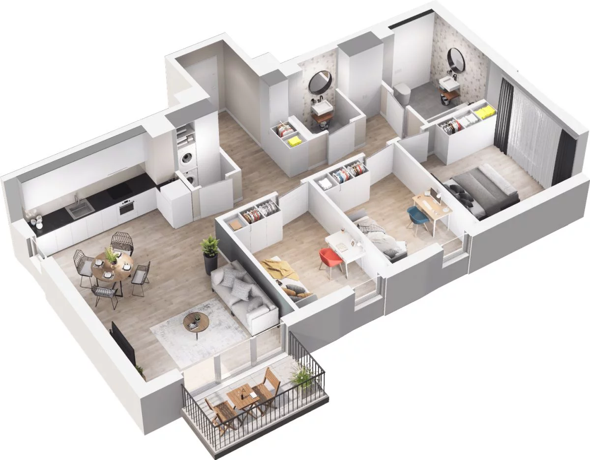 Mieszkanie 90,96 m², piętro 2, oferta nr W/2/27, Welocity Wiczlino, Gdynia, Chwarzno-Wiczlino, ul. Jana Kazimierza