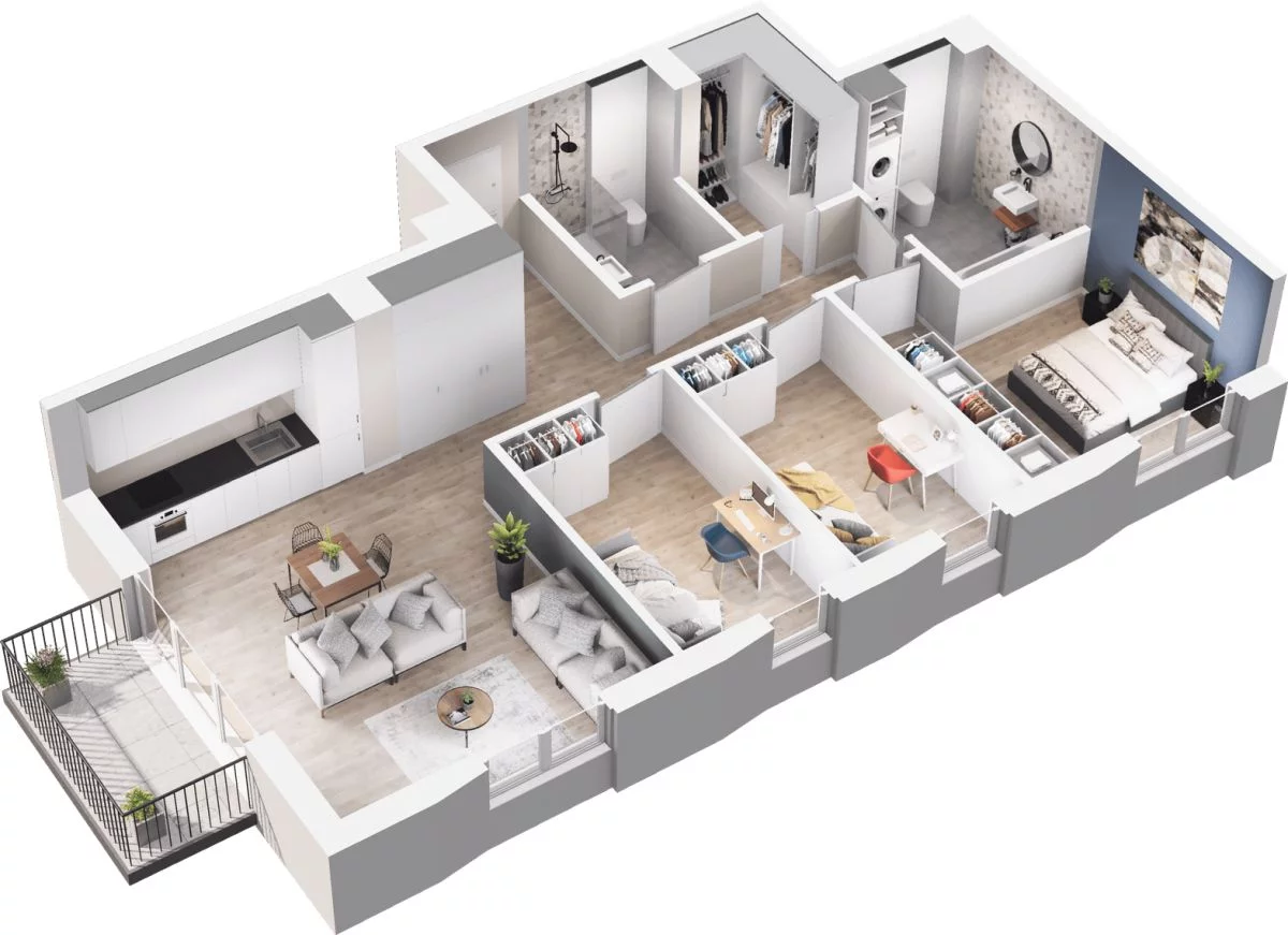 Mieszkanie 89,27 m², piętro 1, oferta nr W/3/18, Welocity Wiczlino, Gdynia, Chwarzno-Wiczlino, ul. Jana Kazimierza