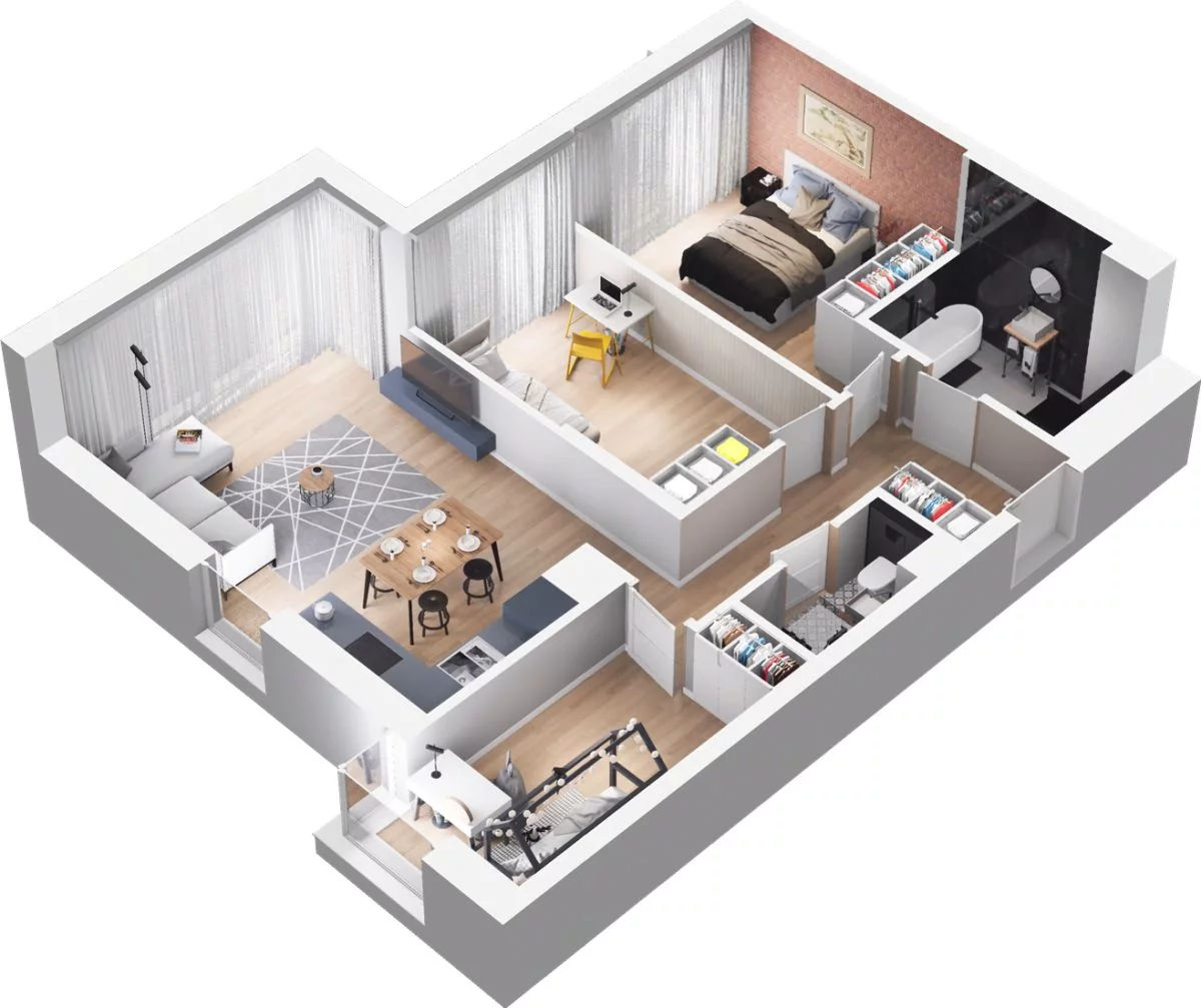 4 pokoje, mieszkanie 73,06 m², parter, oferta nr WO/P35/10, Wiszące Ogrody, Gdańsk, Jasień, Kiełpinek, ul. Przytulna