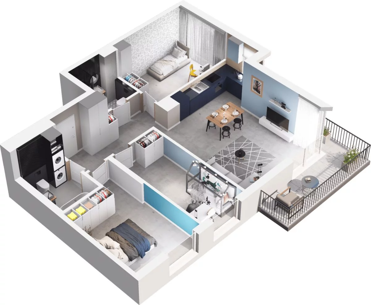 4 pokoje, mieszkanie 81,17 m², piętro 1, oferta nr WO/P35/27, Wiszące Ogrody, Gdańsk, Jasień, Kiełpinek, ul. Przytulna