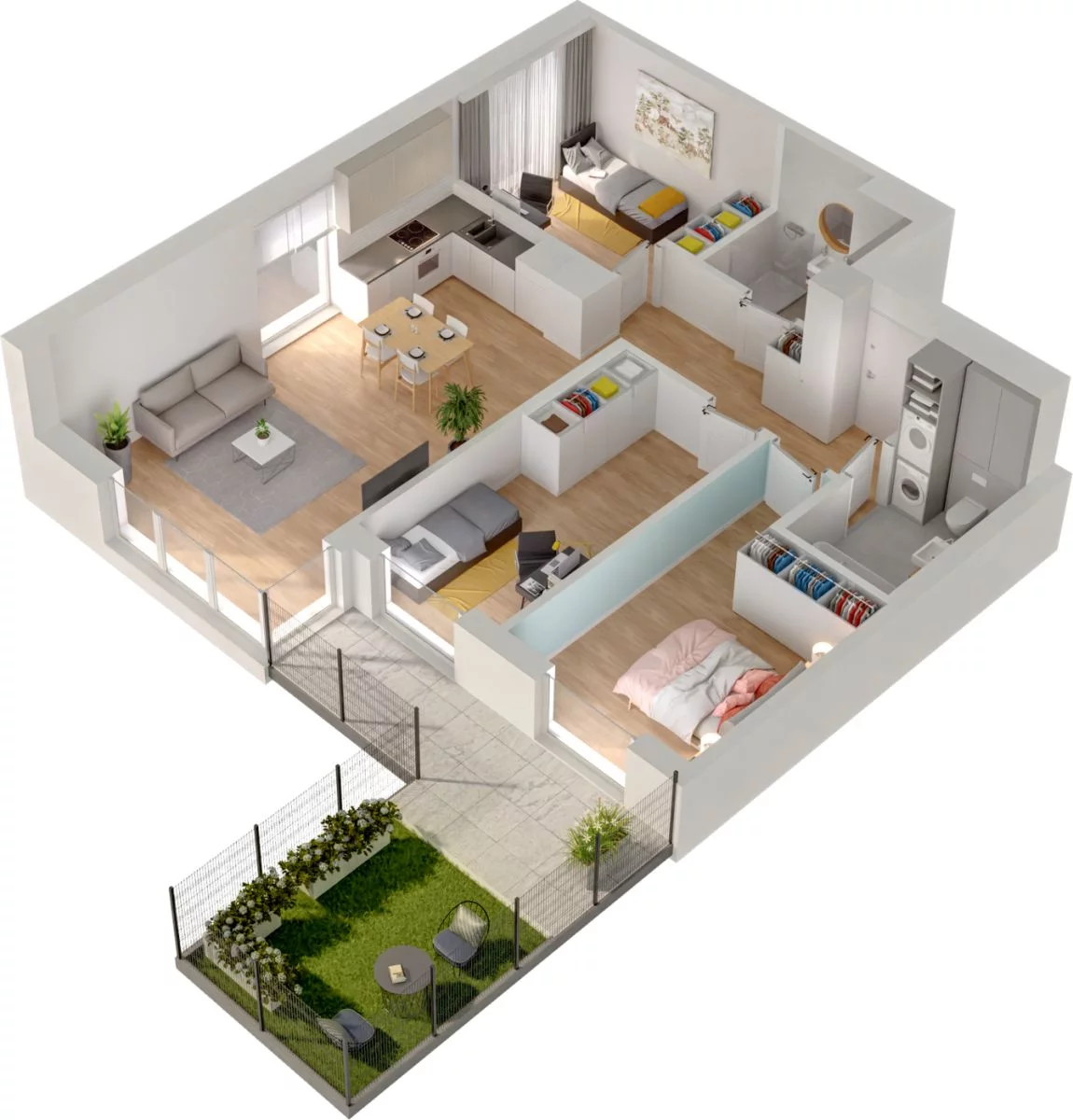 4 pokoje, mieszkanie 83,52 m², parter, oferta nr WO/P33/3, Wiszące Ogrody, Gdańsk, Jasień, Kiełpinek, ul. Przytulna