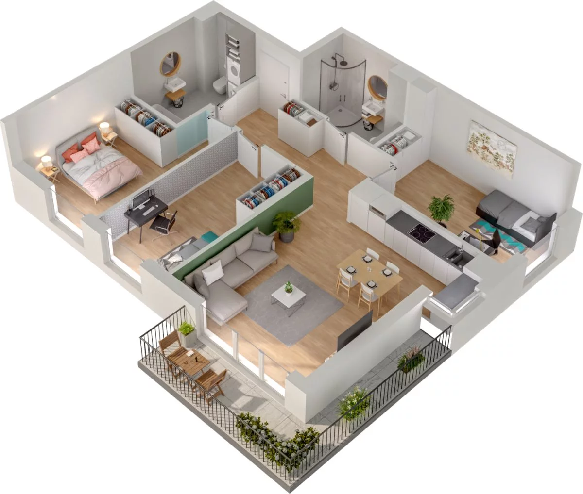 4 pokoje, mieszkanie 87,05 m², piętro 1, oferta nr WO/P33/20, Wiszące Ogrody, Gdańsk, Jasień, Kiełpinek, ul. Przytulna