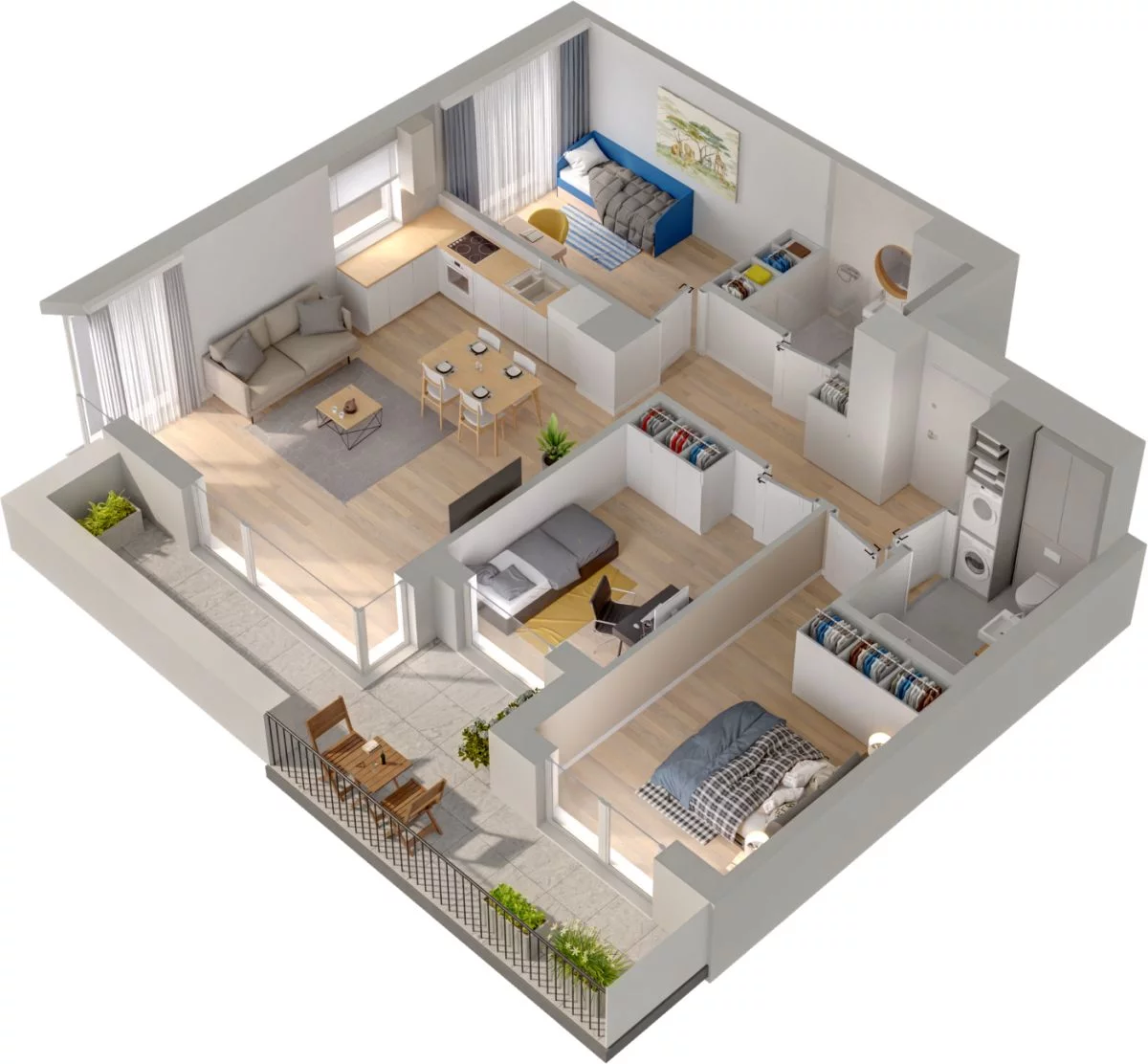 4 pokoje, mieszkanie 81,73 m², piętro 5, oferta nr WO/P33/65, Wiszące Ogrody, Gdańsk, Jasień, Kiełpinek, ul. Przytulna