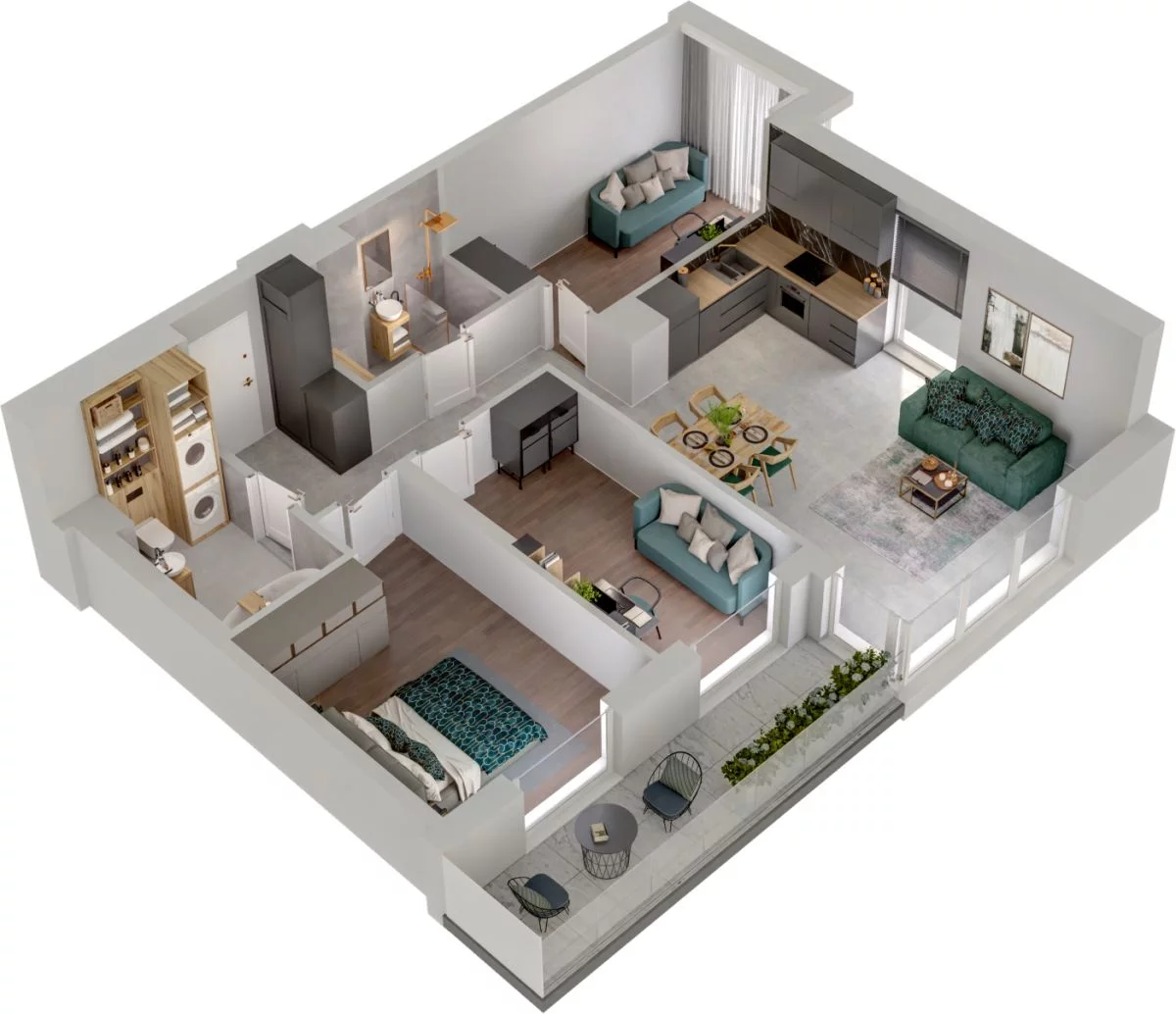 4 pokoje, mieszkanie 75,74 m², parter, oferta nr WO/P31/10, Wiszące Ogrody, Gdańsk, Jasień, Kiełpinek, ul. Przytulna