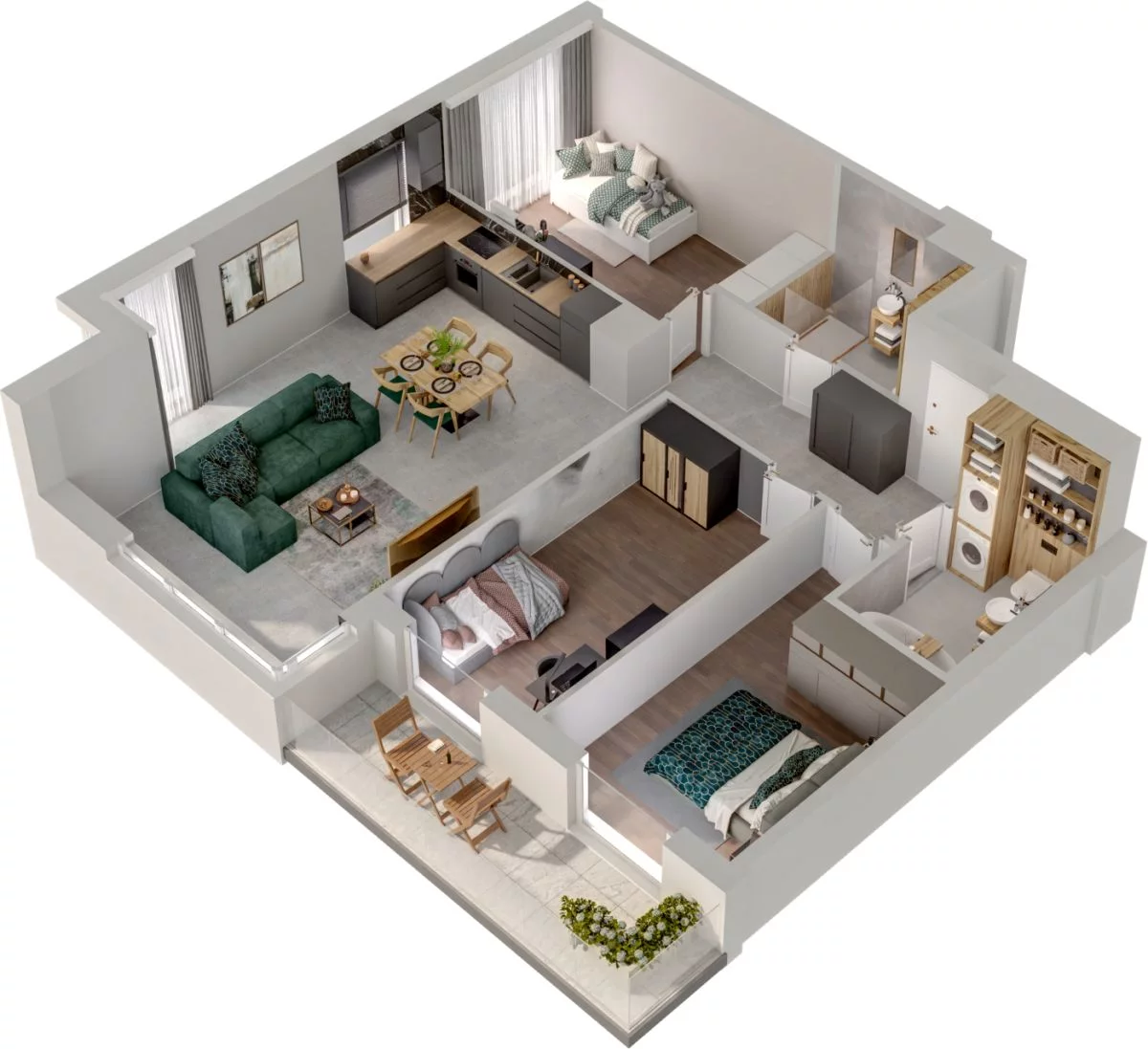 4 pokoje, mieszkanie 92,89 m², piętro 4, oferta nr WO/P31/53, Wiszące Ogrody, Gdańsk, Jasień, Kiełpinek, ul. Przytulna