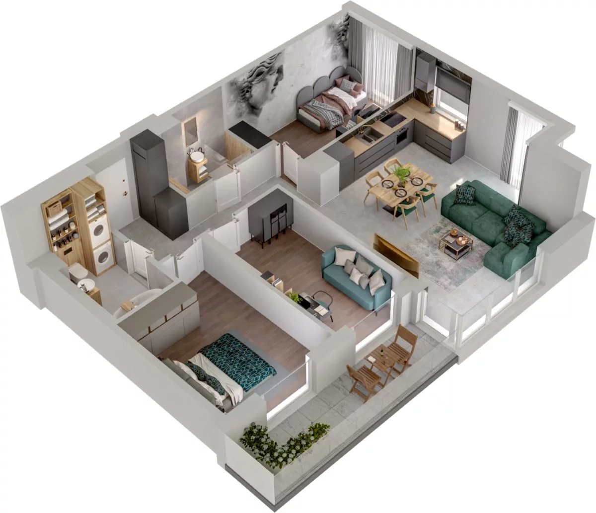 4 pokoje, mieszkanie 79,59 m², piętro 4, oferta nr WO/P31/54, Wiszące Ogrody, Gdańsk, Jasień, Kiełpinek, ul. Przytulna
