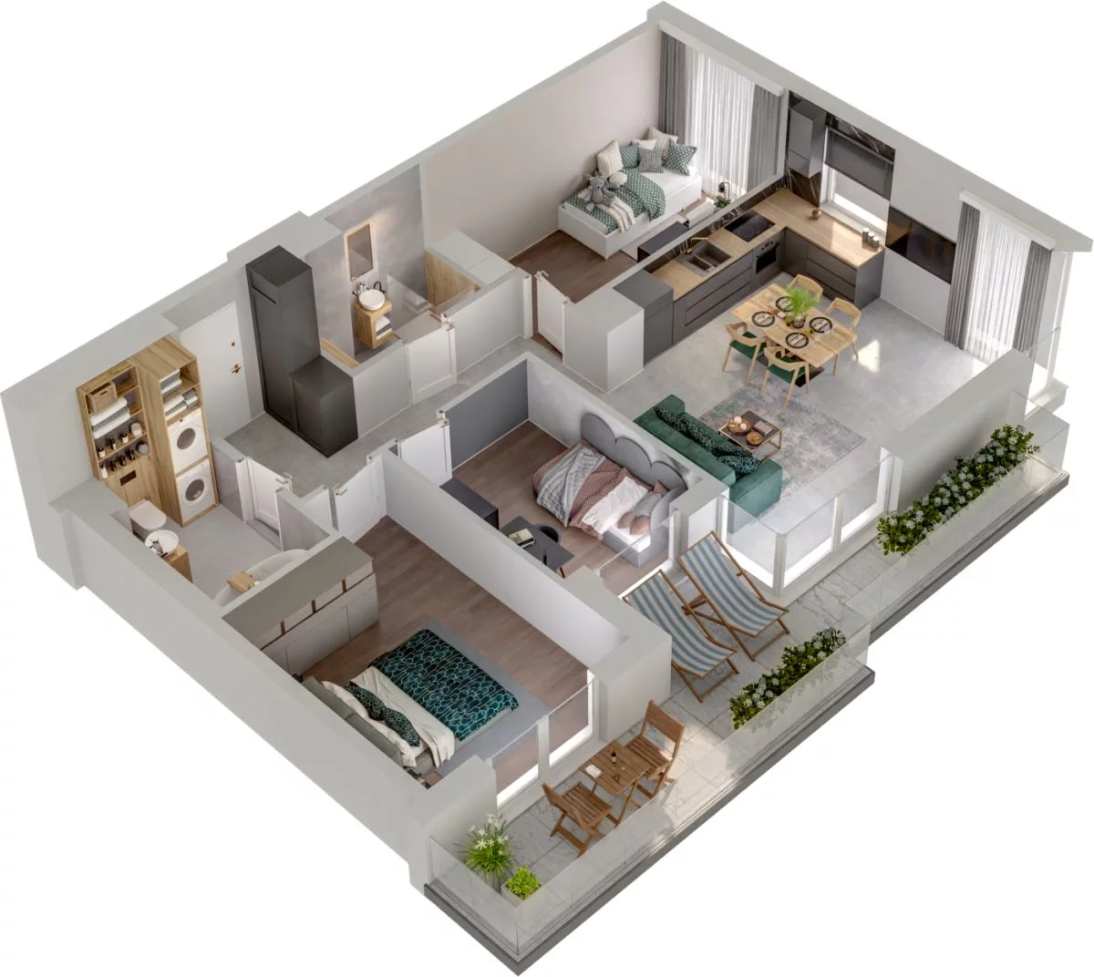 4 pokoje, mieszkanie 70,68 m², piętro 5, oferta nr WO/P31/64, Wiszące Ogrody, Gdańsk, Jasień, Kiełpinek, ul. Przytulna