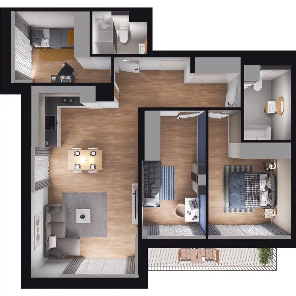 Mieszkanie 82,32 m², parter, oferta nr WO/B3/8, Wiszące Ogrody, Gdańsk, Jasień, Kiełpinek, ul. Przytulna