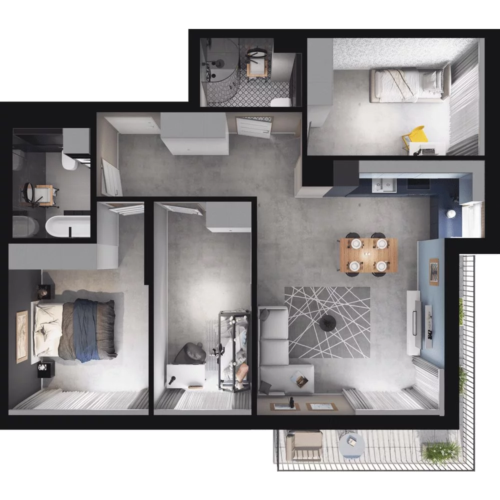 4 pokoje, mieszkanie 81,17 m², piętro 1, oferta nr WO/P35/27, Wiszące Ogrody, Gdańsk, Jasień, Kiełpinek, ul. Przytulna