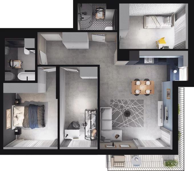 4 pokoje, mieszkanie 81,17 m², piętro 1, oferta nr WO/P35/27, Wiszące Ogrody, Gdańsk, Jasień, Kiełpinek, ul. Przytulna