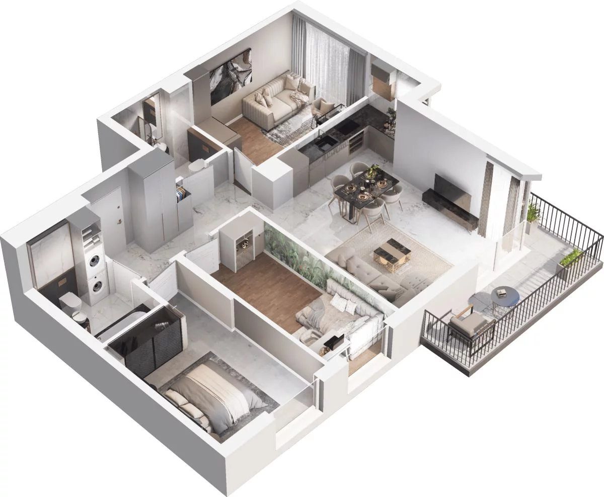 4 pokoje, mieszkanie 81,17 m², piętro 1, oferta nr WO/P35/27, Wiszące Ogrody, Gdańsk, Jasień, Kiełpinek, ul. Przytulna