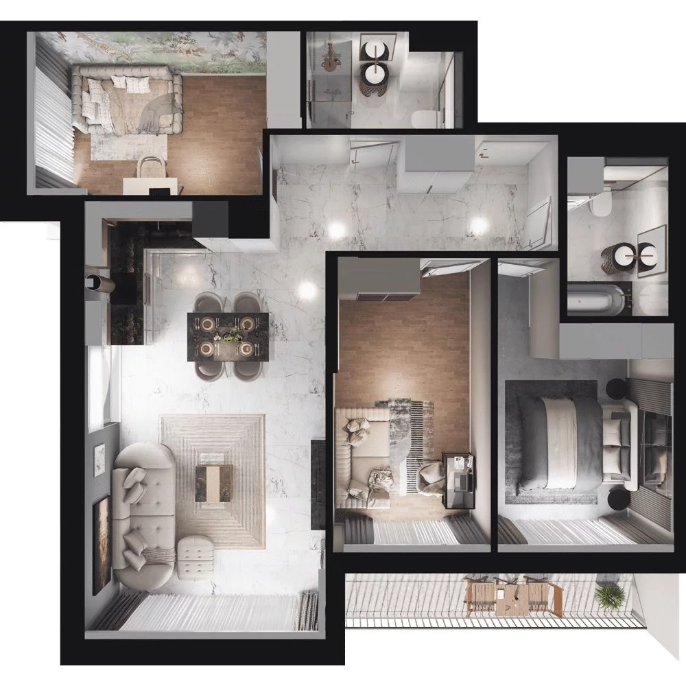 4 pokoje, mieszkanie 84,51 m², piętro 2, oferta nr WO/P35/31, Wiszące Ogrody, Gdańsk, Jasień, Kiełpinek, ul. Przytulna