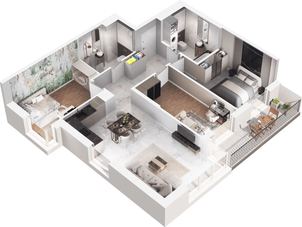 4 pokoje, mieszkanie 84,51 m², piętro 2, oferta nr WO/P35/31, Wiszące Ogrody, Gdańsk, Jasień, Kiełpinek, ul. Przytulna