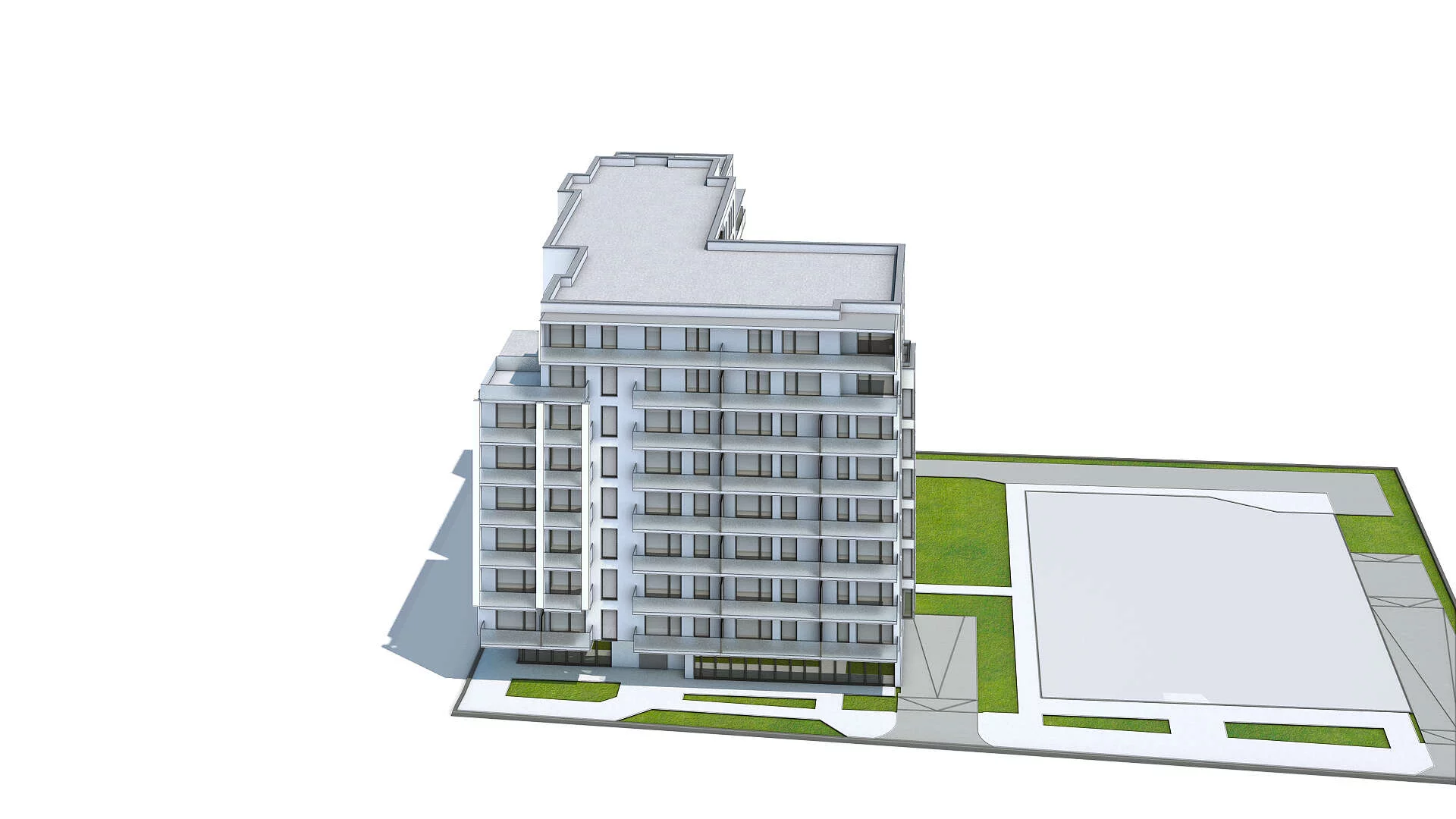Wirtualna makieta 3D apartamentu 40.62 m², A04