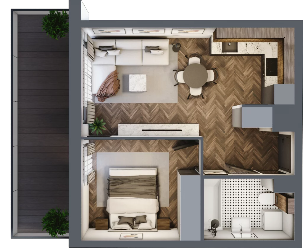 2 pokoje, mieszkanie 37,76 m², piętro 2, oferta nr A14, Paderewskiego 29, Katowice, Osiedle Paderewskiego-Muchowiec, Dolina Trzech Stawów, ul. Ignacego Paderewskiego 29
