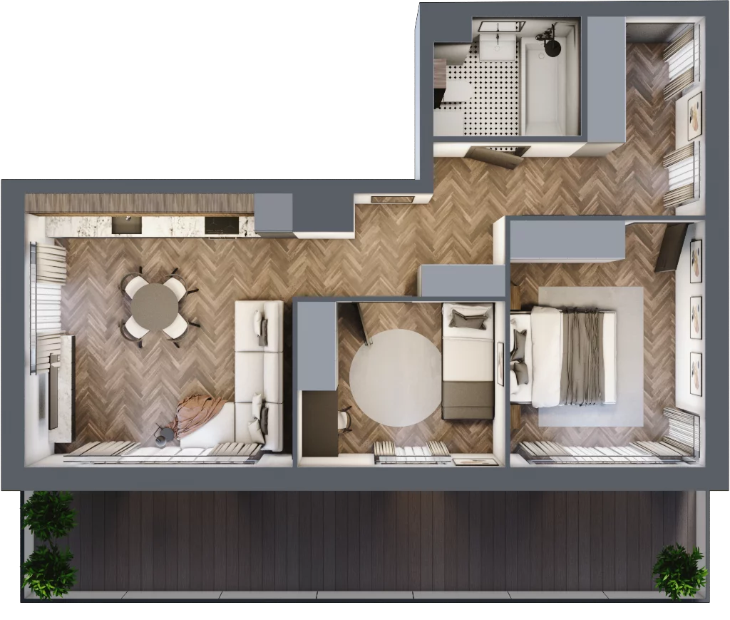 3 pokoje, mieszkanie 55,40 m², piętro 5, oferta nr A88, Paderewskiego 29, Katowice, Osiedle Paderewskiego-Muchowiec, Dolina Trzech Stawów, ul. Ignacego Paderewskiego 29