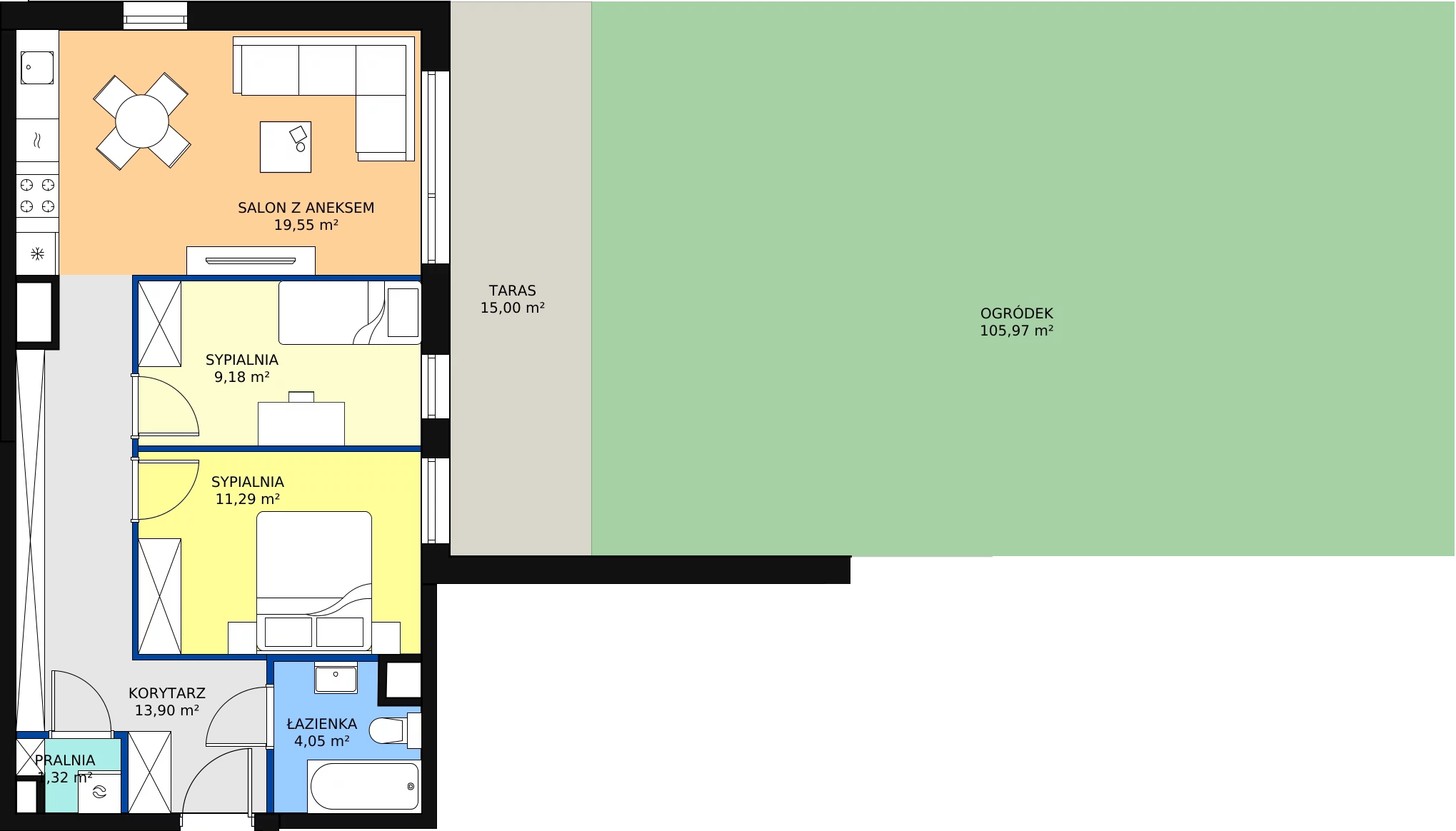 Zalety mieszkania 59.29 m², B10