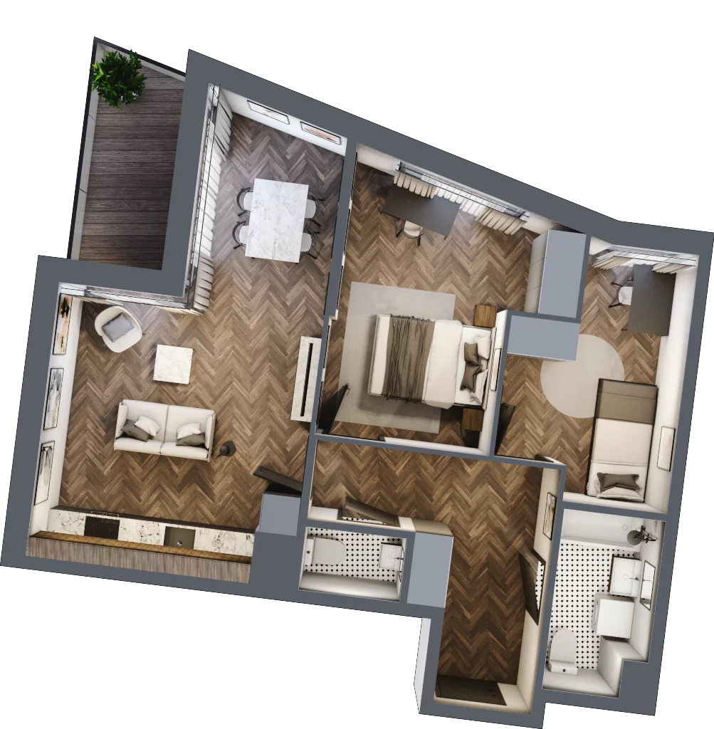 3 pokoje, mieszkanie 60,67 m², piętro 1, oferta nr 23, Dominikanów, Kraków, Prądnik Czerwony, ul. Dominikanów 28
