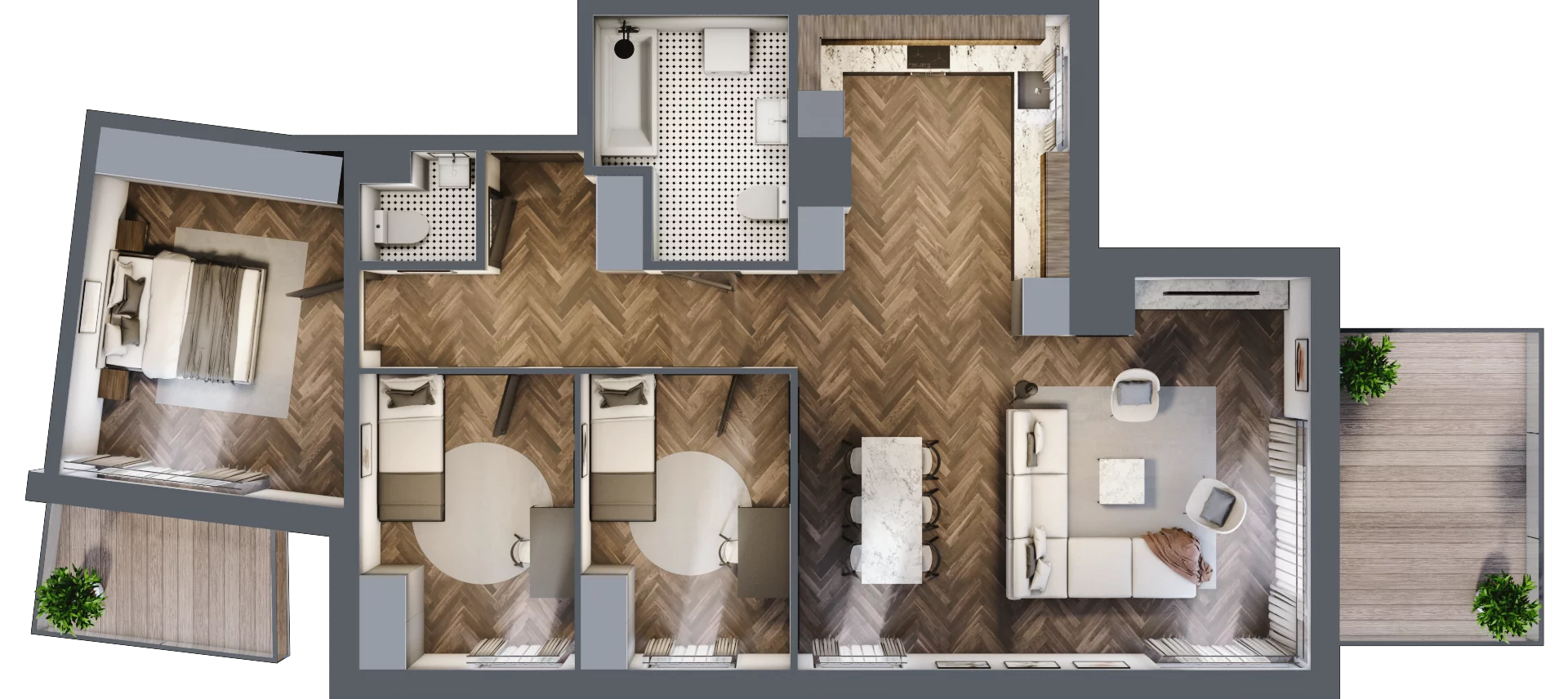 4 pokoje, mieszkanie 93,55 m², piętro 4, oferta nr 51, Dominikanów, Kraków, Prądnik Czerwony, ul. Dominikanów 28