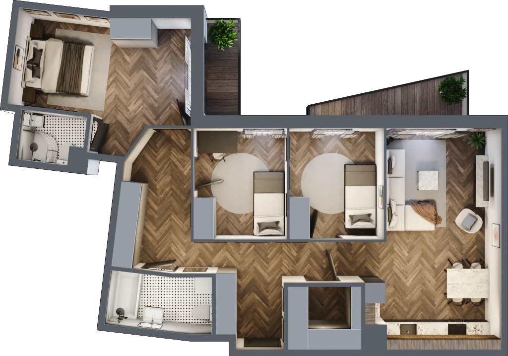 4 pokoje, mieszkanie 87,26 m², piętro 2, oferta nr 26, Dominikanów, Kraków, Prądnik Czerwony, ul. Dominikanów 28
