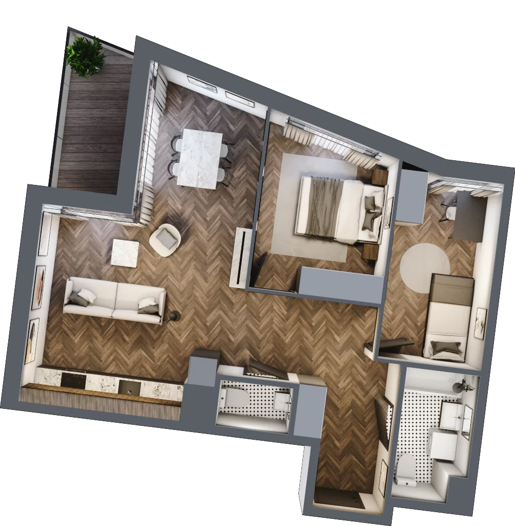 3 pokoje, mieszkanie 61,38 m², piętro 2, oferta nr 37, Dominikanów, Kraków, Prądnik Czerwony, ul. Dominikanów 28