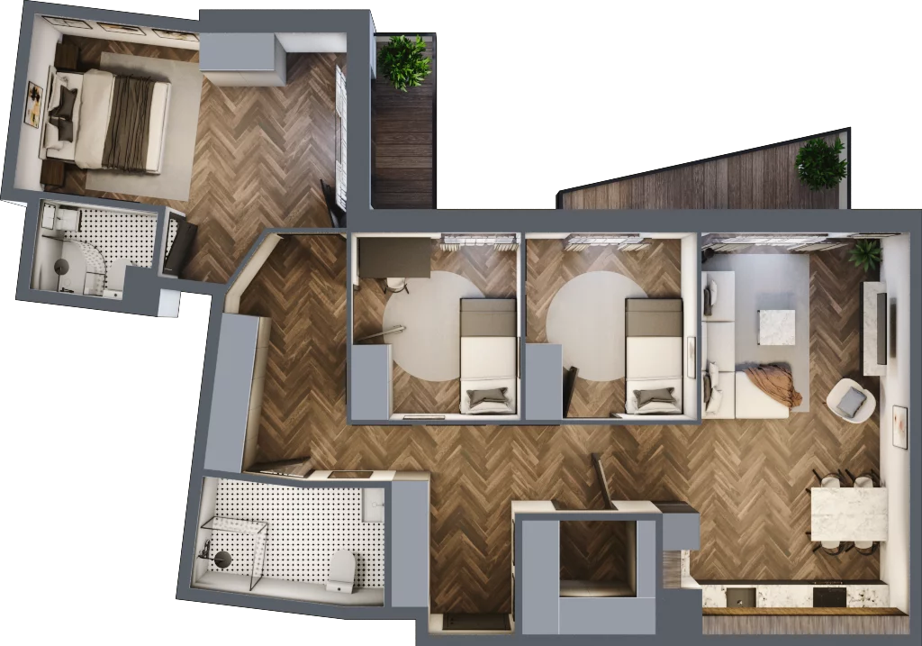 4 pokoje, mieszkanie 87,21 m², piętro 1, oferta nr 12, Dominikanów, Kraków, Prądnik Czerwony, ul. Dominikanów 28