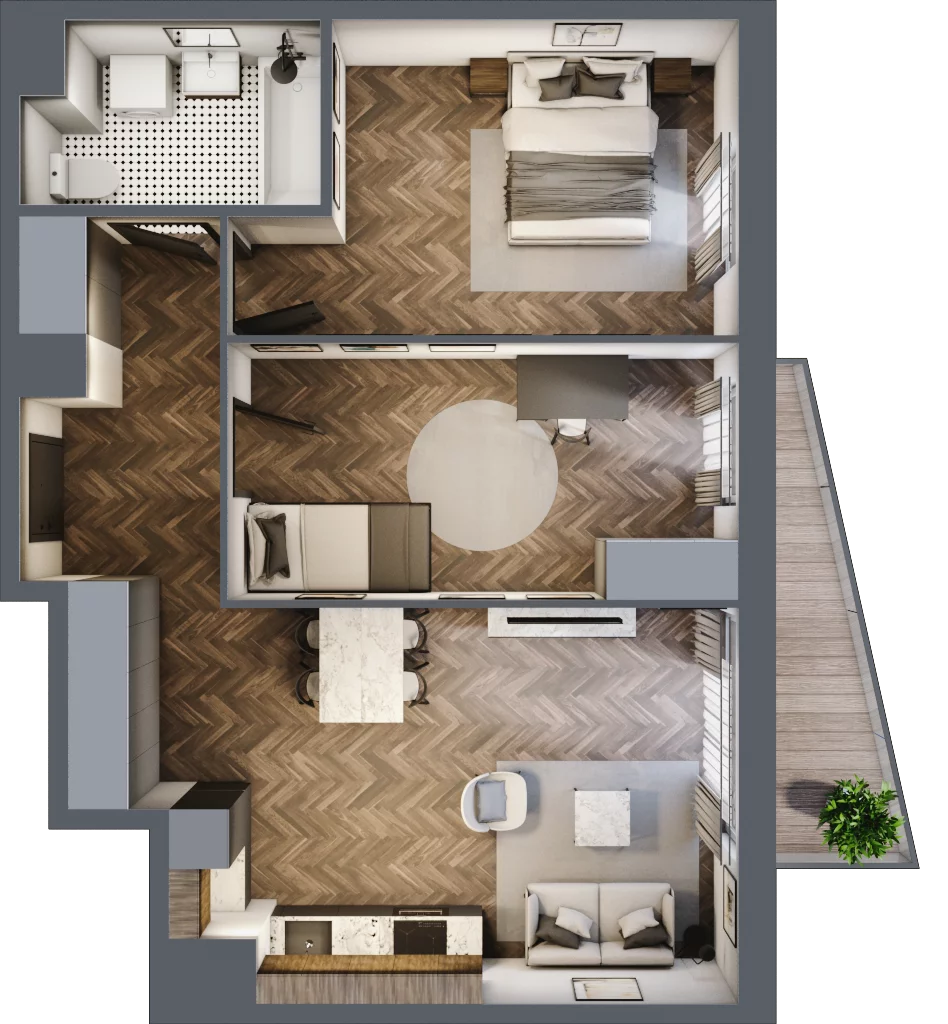 3 pokoje, mieszkanie 51,69 m², piętro 2, oferta nr 27, Dominikanów, Kraków, Prądnik Czerwony, ul. Dominikanów 28