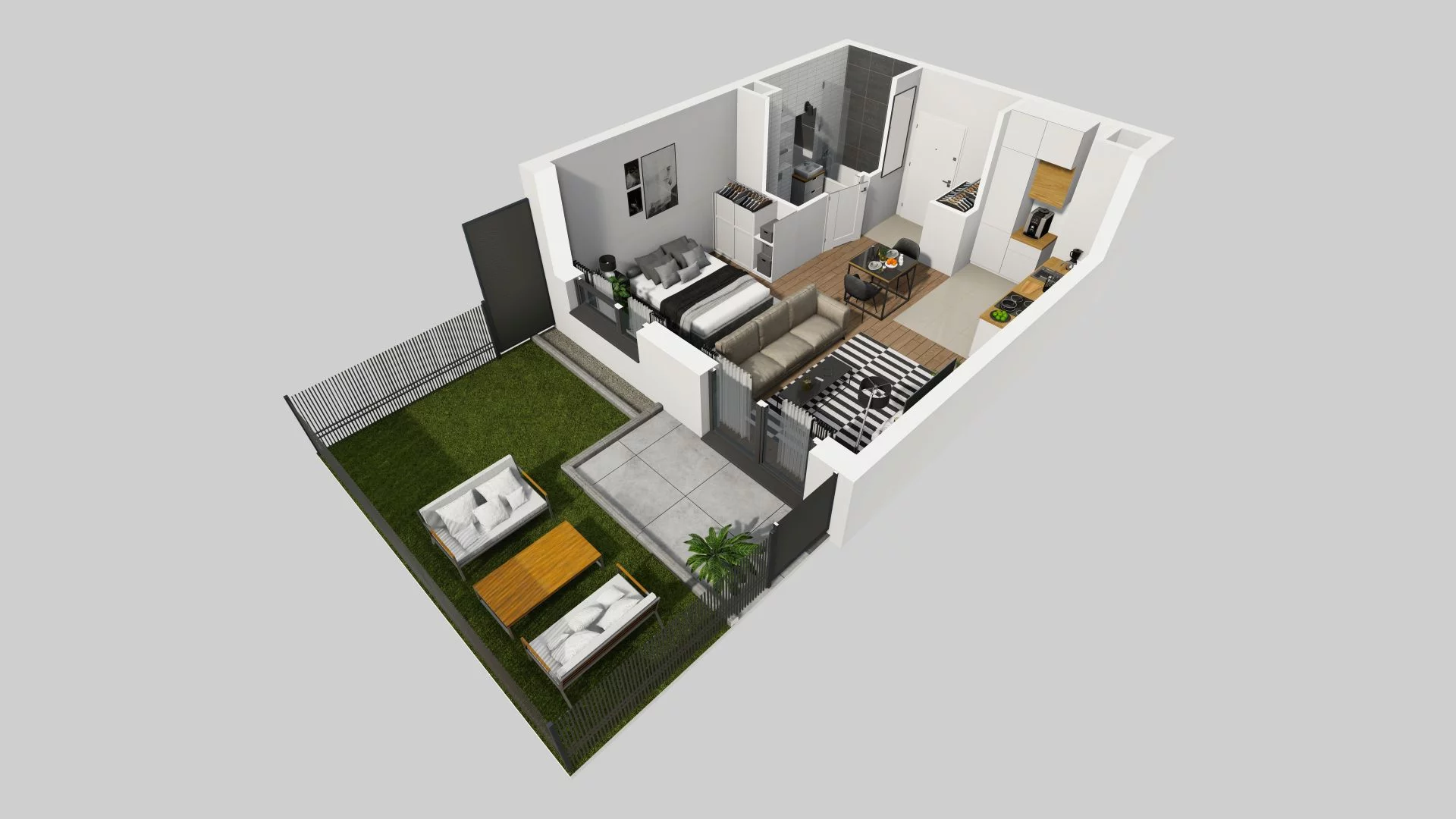 Mieszkanie 35,46 m², parter, oferta nr B/2, Hubska 100, Wrocław, Huby, Krzyki, ul. Hubska 100