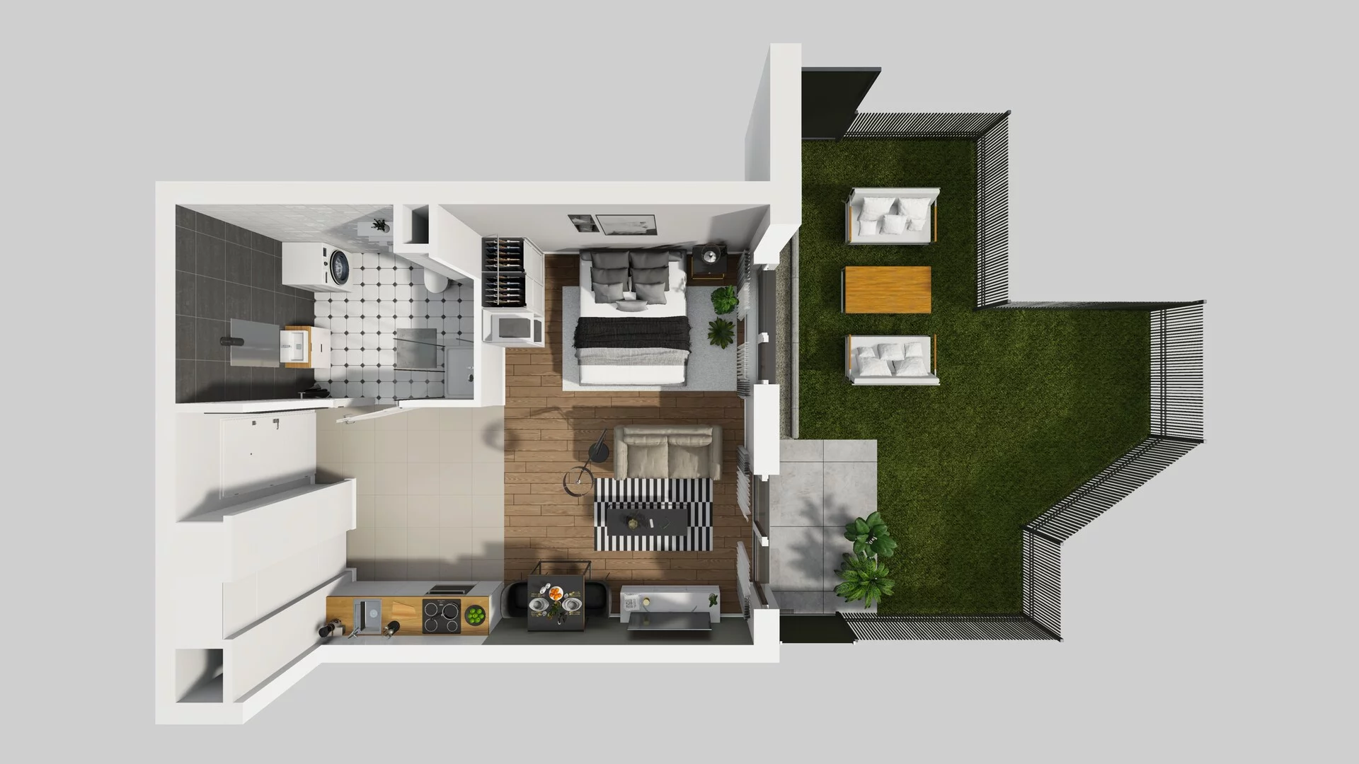 1 pokój, mieszkanie 36,11 m², parter, oferta nr B/1, Hubska 100, Wrocław, Huby, Krzyki, ul. Paczkowska