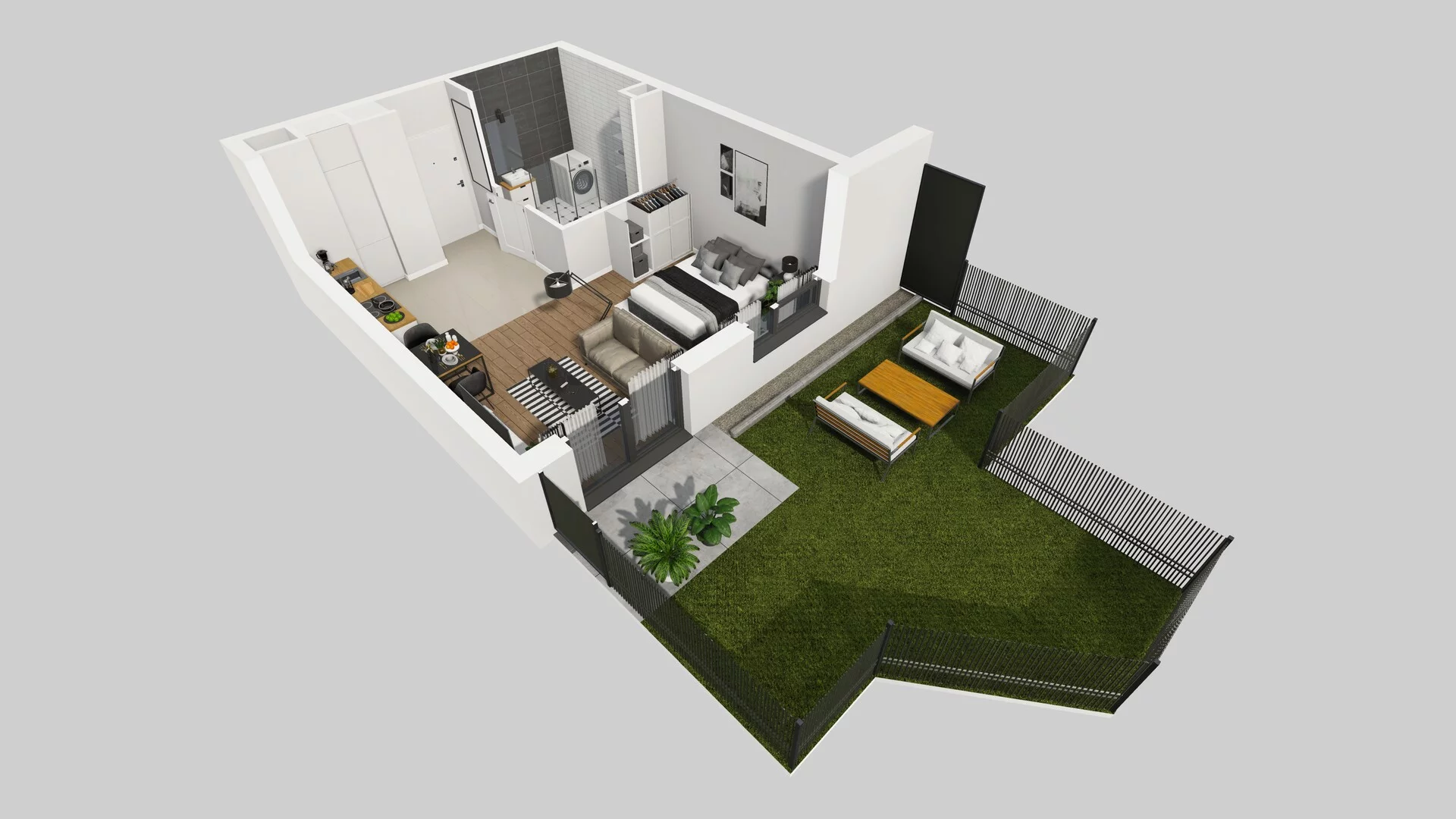 1 pokój, mieszkanie 36,11 m², parter, oferta nr B/1, Hubska 100, Wrocław, Huby, Krzyki, ul. Paczkowska