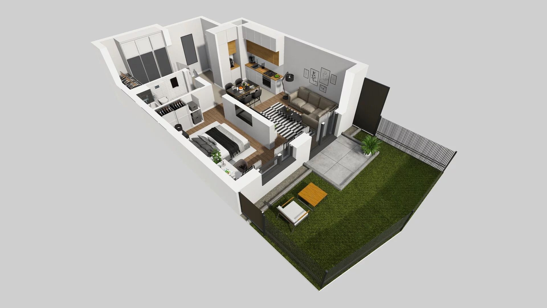 1 pokój, mieszkanie 47,00 m², parter, oferta nr B/4, Hubska 100, Wrocław, Huby, Krzyki, ul. Paczkowska