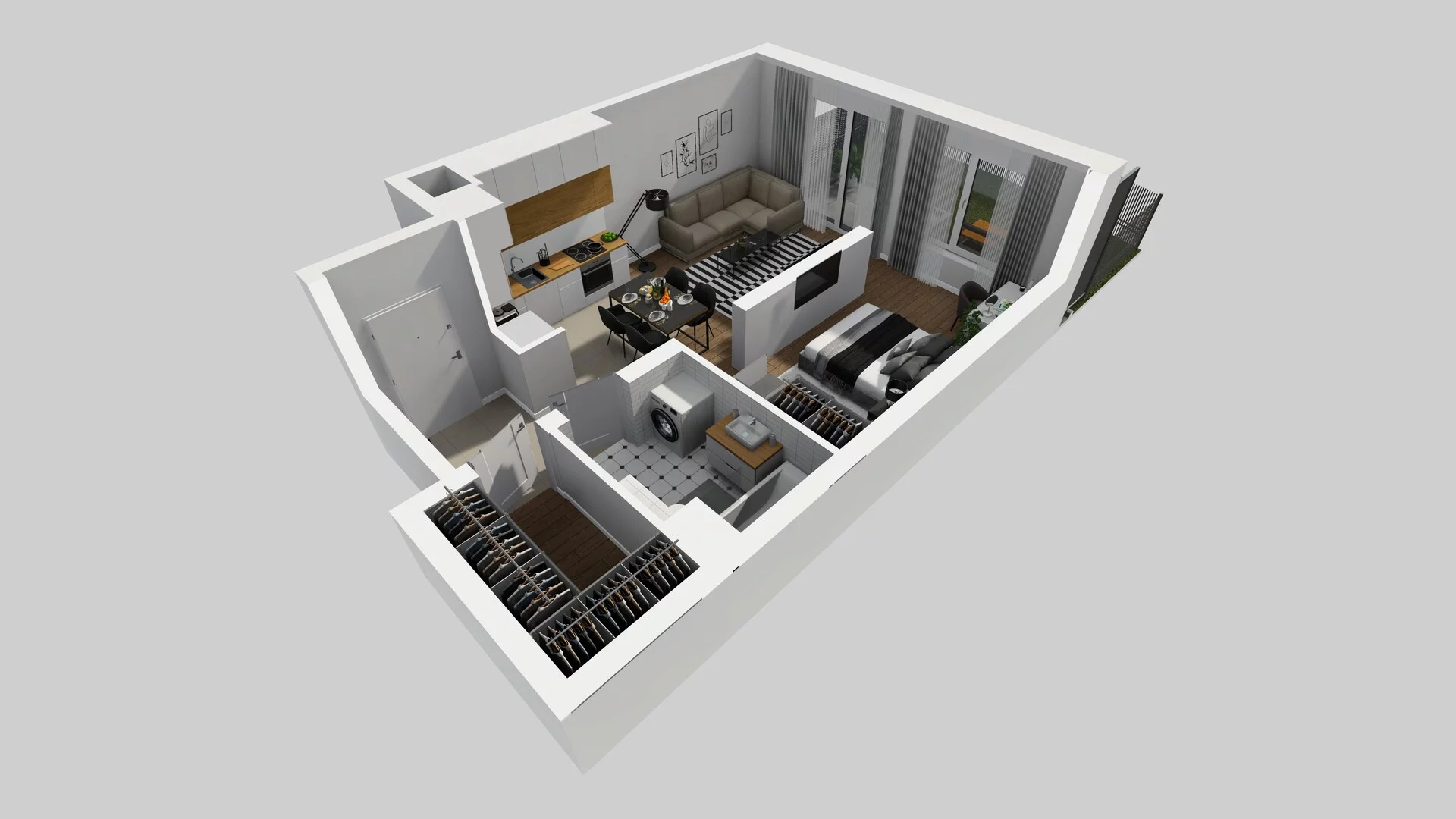 1 pokój, mieszkanie 47,00 m², parter, oferta nr B/4, Hubska 100, Wrocław, Huby, Krzyki, ul. Paczkowska