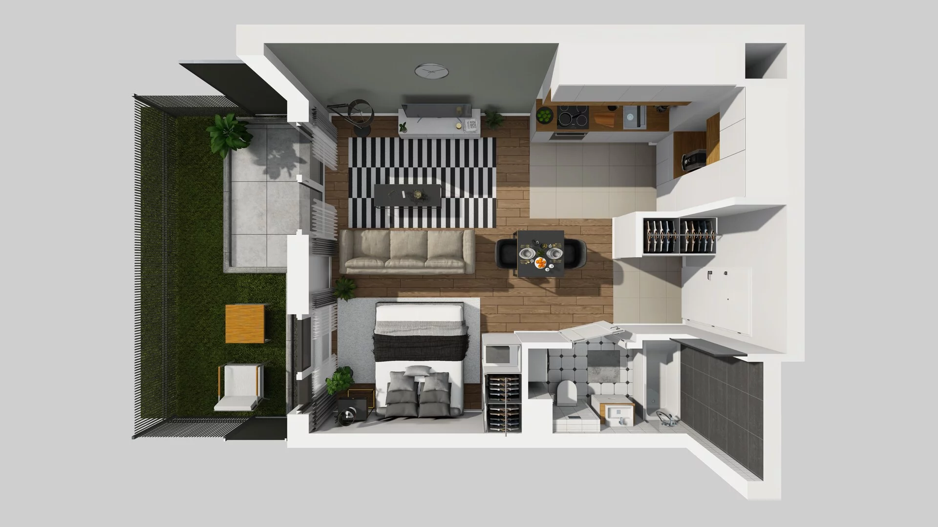 1 pokój, mieszkanie 35,74 m², parter, oferta nr B/9, Hubska 100, Wrocław, Huby, Krzyki, ul. Paczkowska