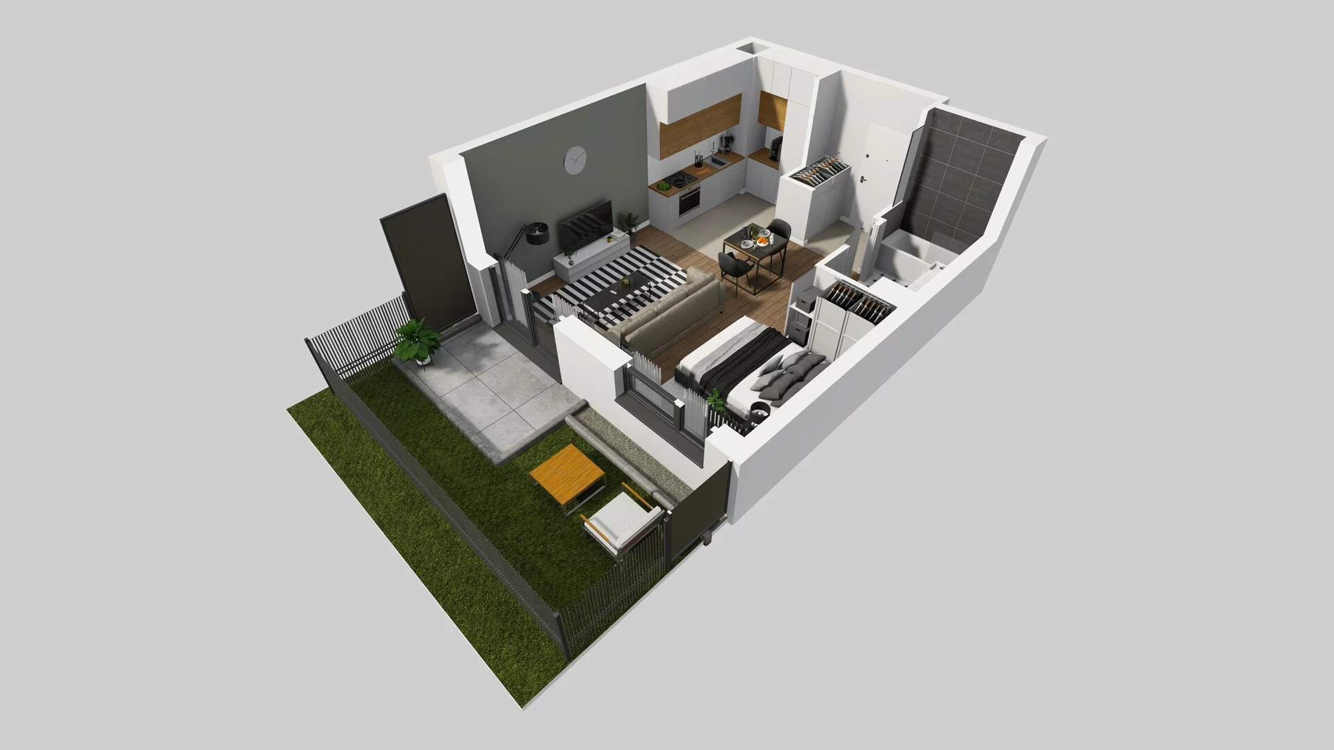 1 pokój, mieszkanie 35,74 m², parter, oferta nr B/9, Hubska 100, Wrocław, Huby, Krzyki, ul. Paczkowska