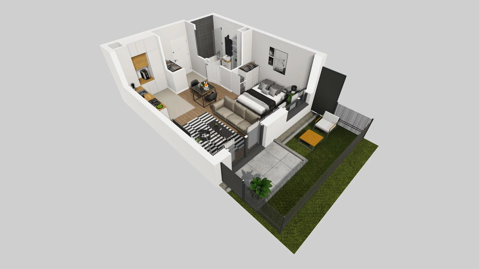 1 pokój, mieszkanie 35,74 m², parter, oferta nr B/9, Hubska 100, Wrocław, Huby, Krzyki, ul. Paczkowska