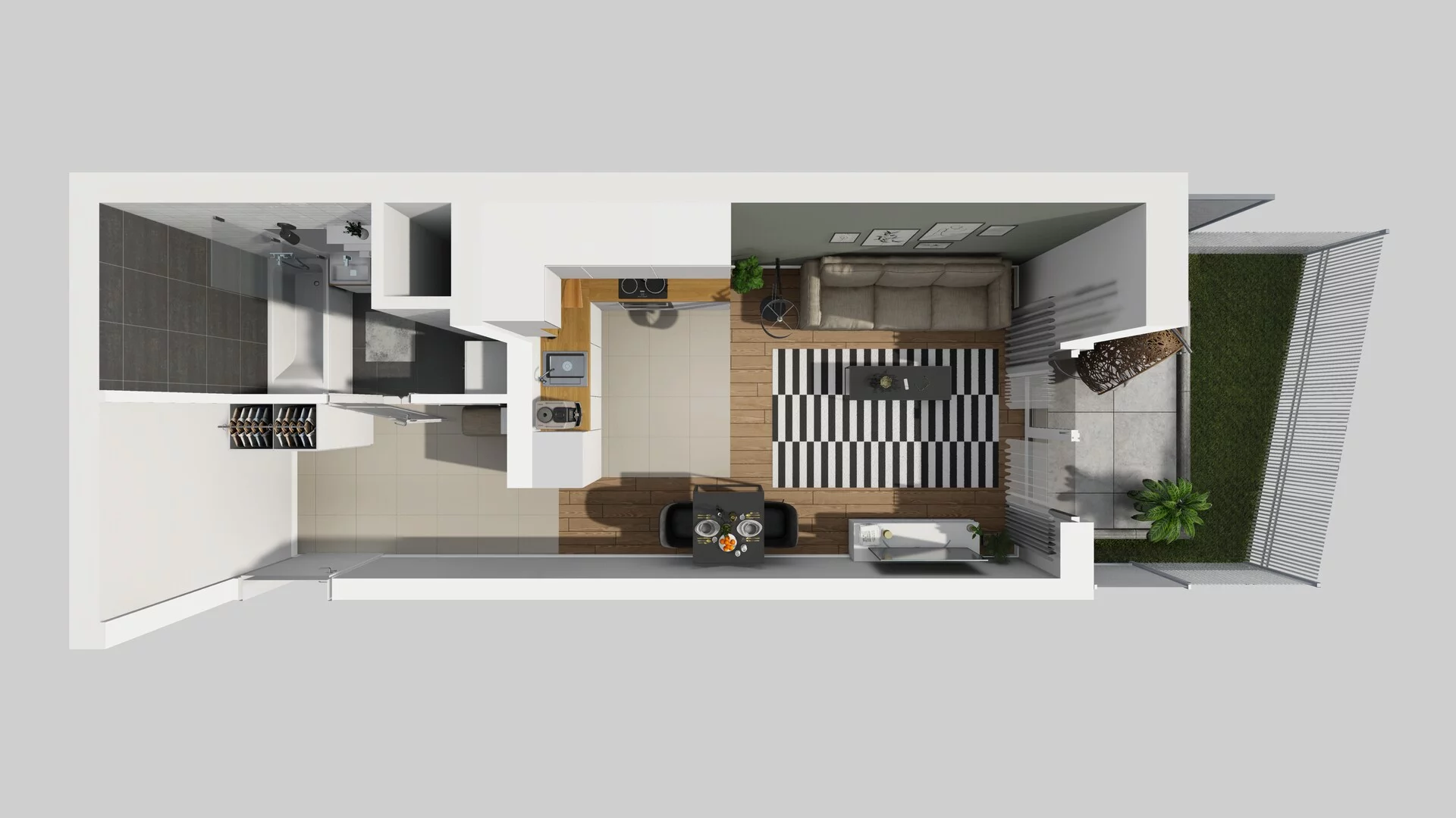 1 pokój, mieszkanie 30,50 m², parter, oferta nr B/18, Hubska 100, Wrocław, Huby, Krzyki, ul. Paczkowska