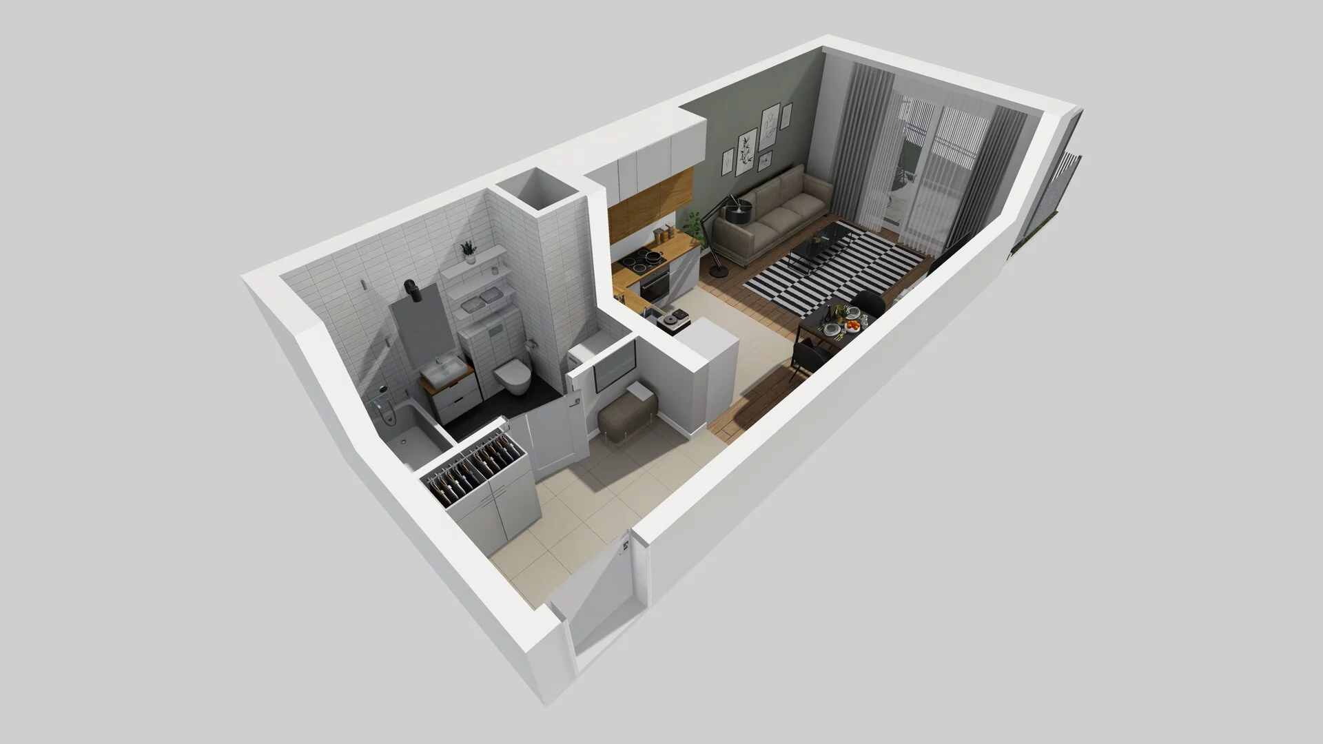 1 pokój, mieszkanie 30,50 m², parter, oferta nr B/18, Hubska 100, Wrocław, Huby, Krzyki, ul. Paczkowska