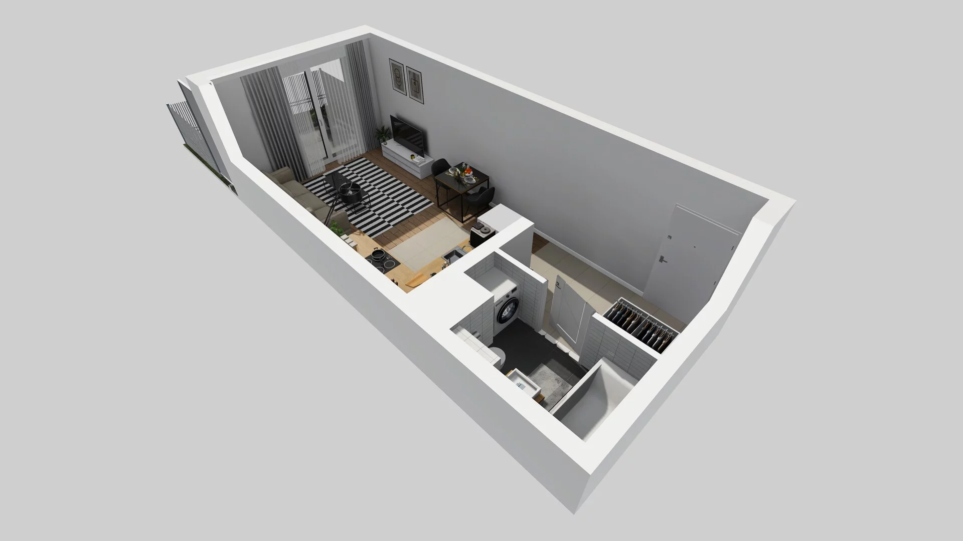 1 pokój, mieszkanie 30,50 m², parter, oferta nr B/18, Hubska 100, Wrocław, Huby, Krzyki, ul. Paczkowska
