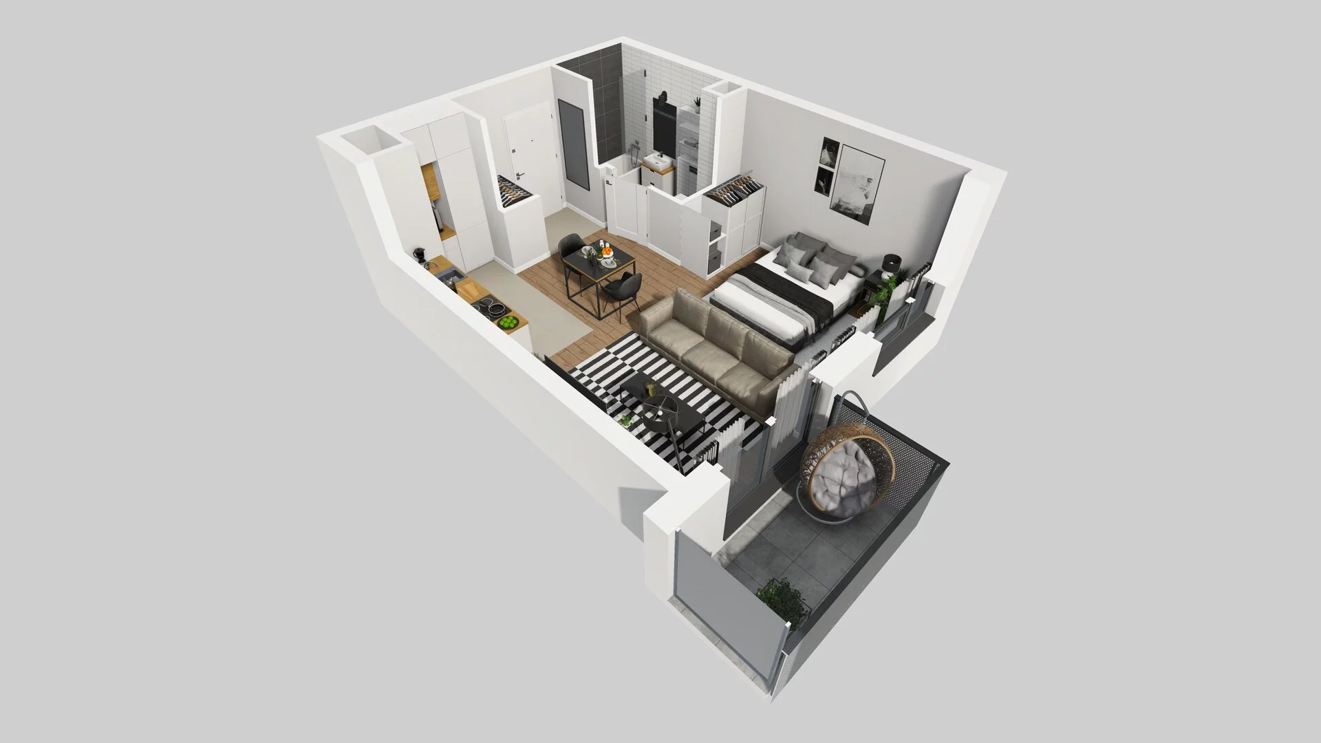 1 pokój, mieszkanie 34,17 m², piętro 1, oferta nr B/24, Hubska 100, Wrocław, Huby, Krzyki, ul. Paczkowska
