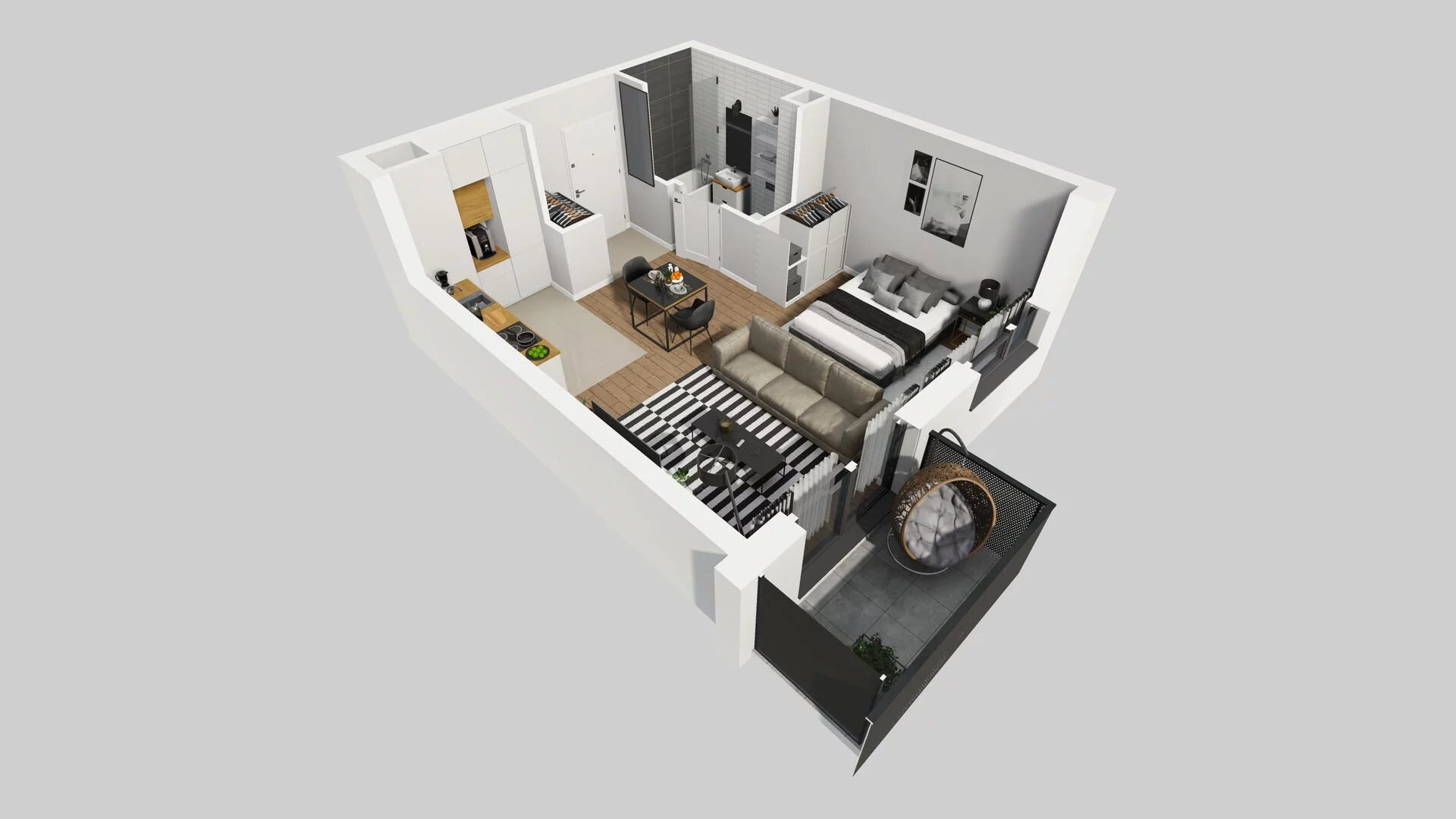 1 pokój, mieszkanie 36,14 m², piętro 2, oferta nr B/45, Hubska 100, Wrocław, Huby, Krzyki, ul. Paczkowska