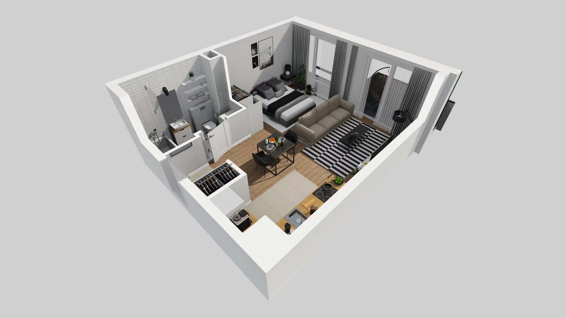 1 pokój, mieszkanie 36,14 m², piętro 2, oferta nr B/45, Hubska 100, Wrocław, Huby, Krzyki, ul. Paczkowska